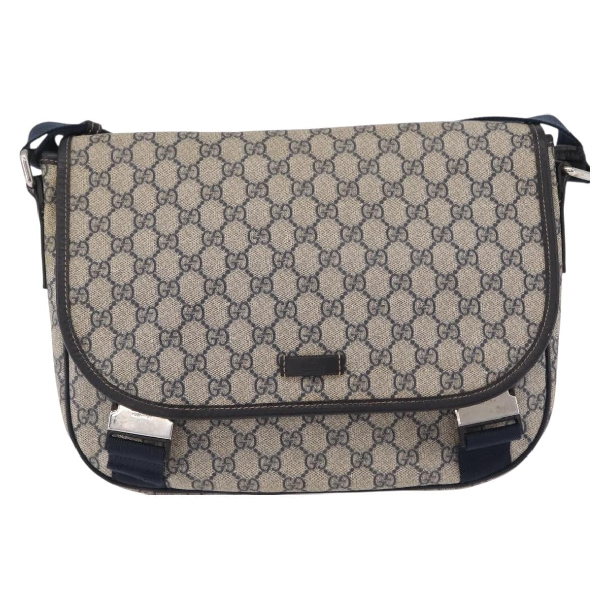Gucci Gg Messenger Gg Coated Canvas Navy Pvc Shoulder Bag Bag (Pre-Owned)