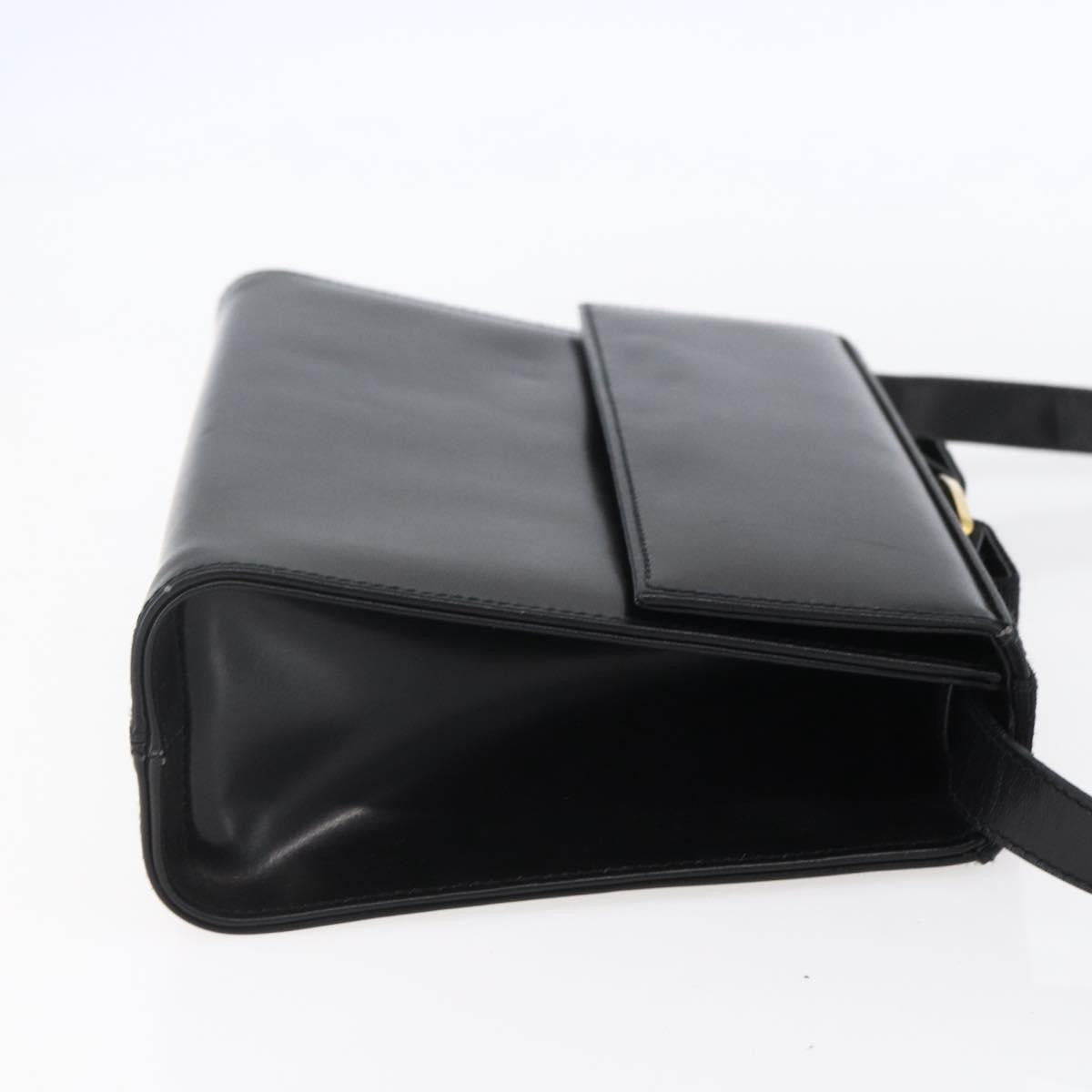 Salvatore Ferragamo Vala Leather Black Leather Shoulder Bag Bag (Pre-Owned)