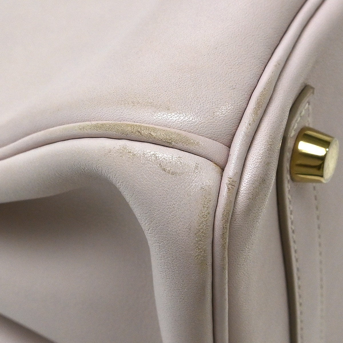 Hermes Birkin Glycine Swift With Gold Hardware Neutral Leather Handbag (Pre-Owned)