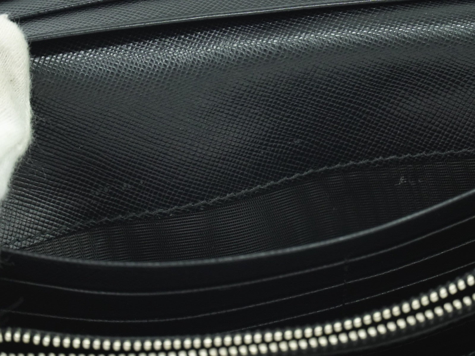 Prada Continental Tessuto Black Nylon Wallets Accessory (Pre-Owned)