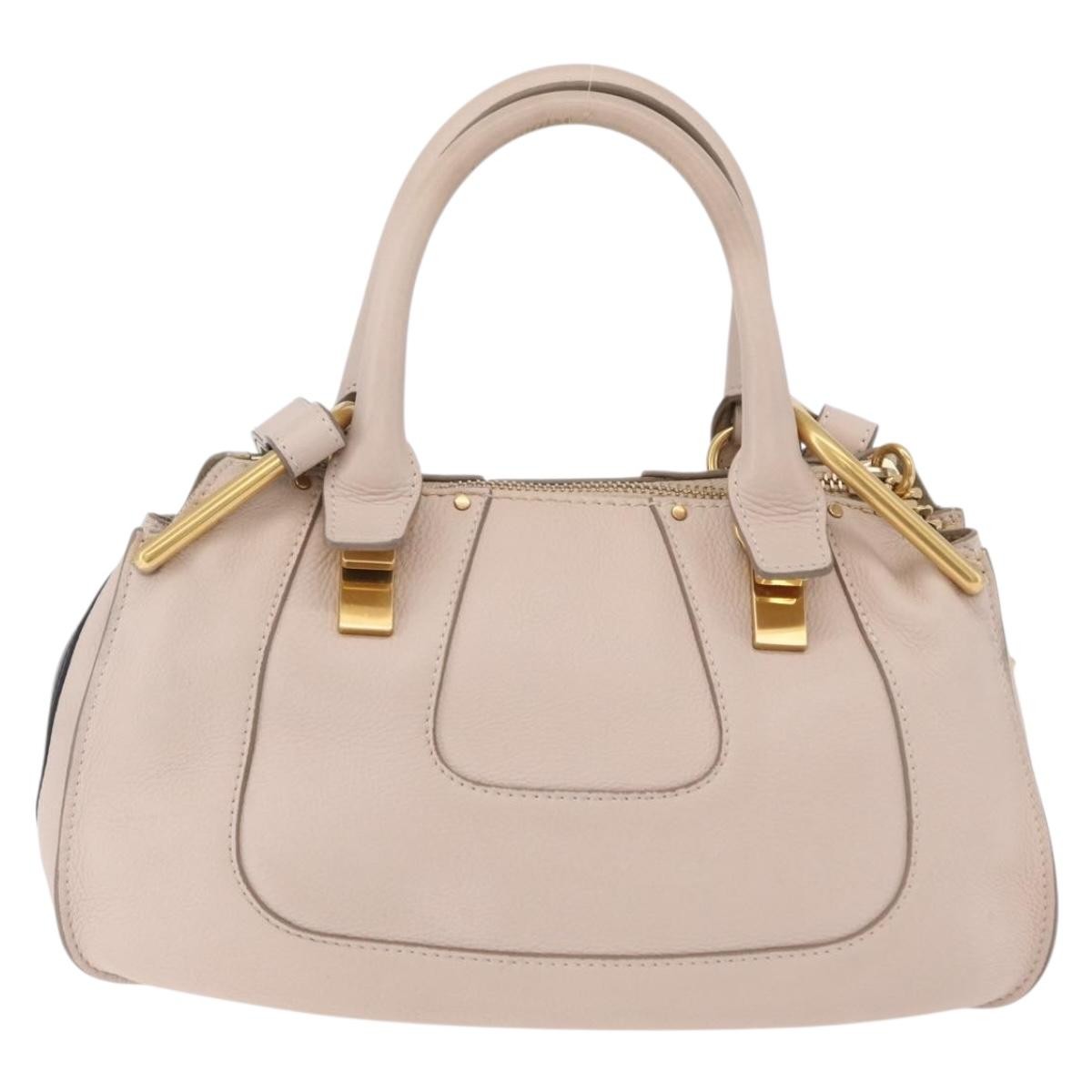Chloe Hailey Leather Beige Leather Handbag (Pre-Owned)