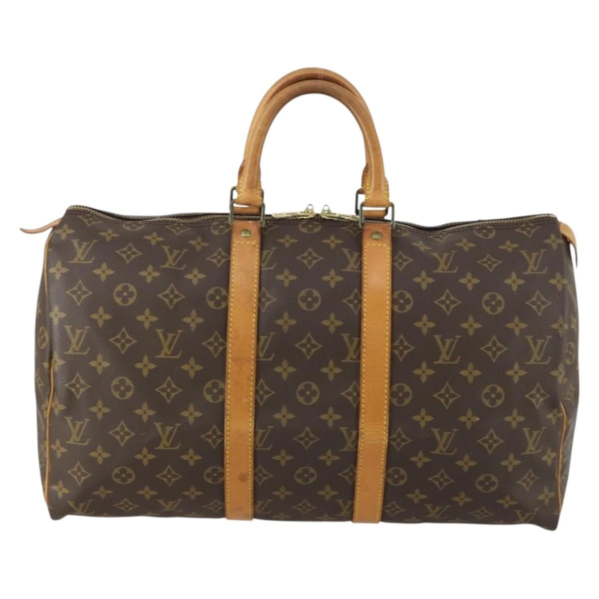 Louis Vuitton Keepall Monogram Canvas Brown Canvas Travel Bag Bag (Pre-Owned)