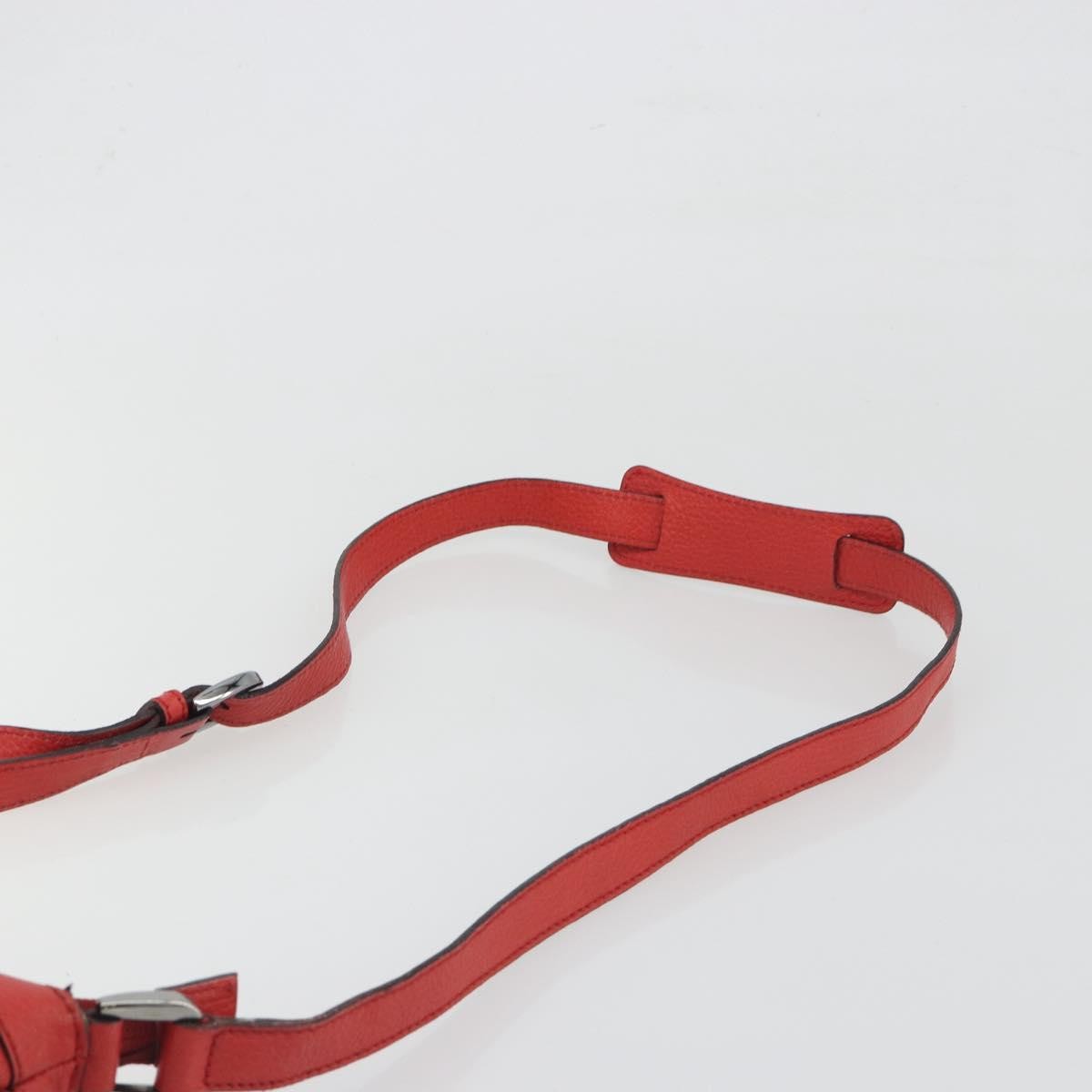 Gucci Abbey Leather Red Leather Shoulder Bag Bag (Pre-Owned)