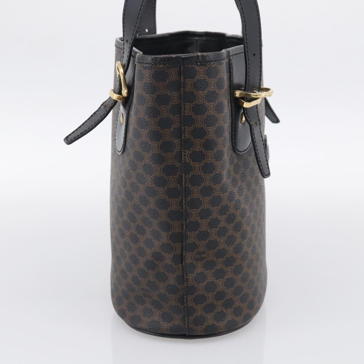 Celine C Macadam Tote Pvc Leather/ Macadam Canvas Black Canvas Shoulder Bag Bag (Pre-Owned)