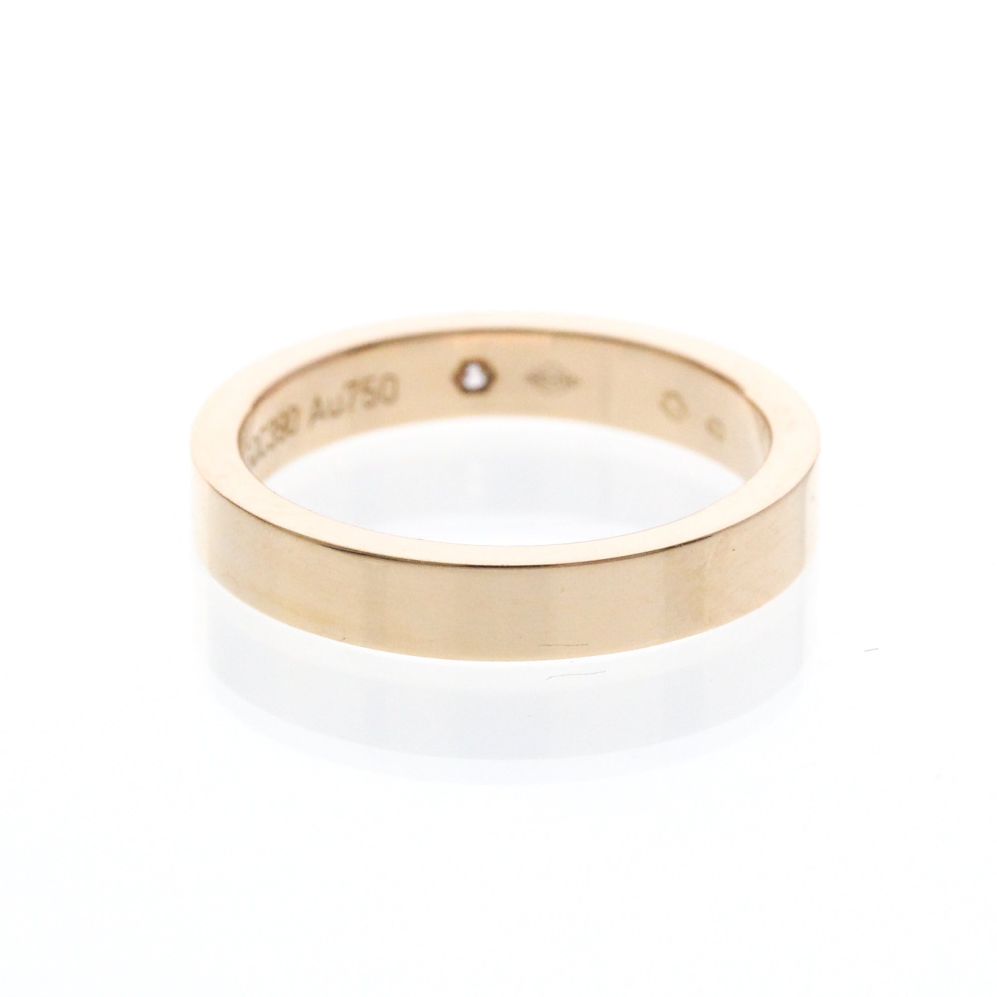 Cartier C De Cartier 18K Pink Gold And Diamond Gold Pink_Gold Ring Jewelry (Pre-Owned)