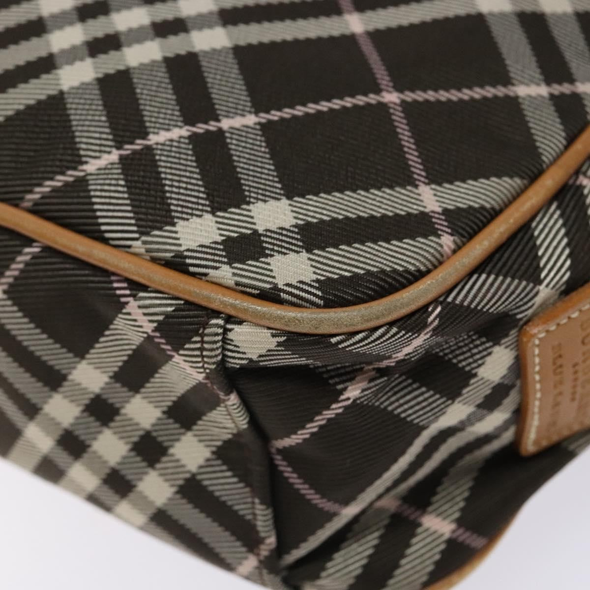 Burberry Nova Check Blue Label Canvas Brown Canvas Shoulder Bag Bag (Pre-Owned)