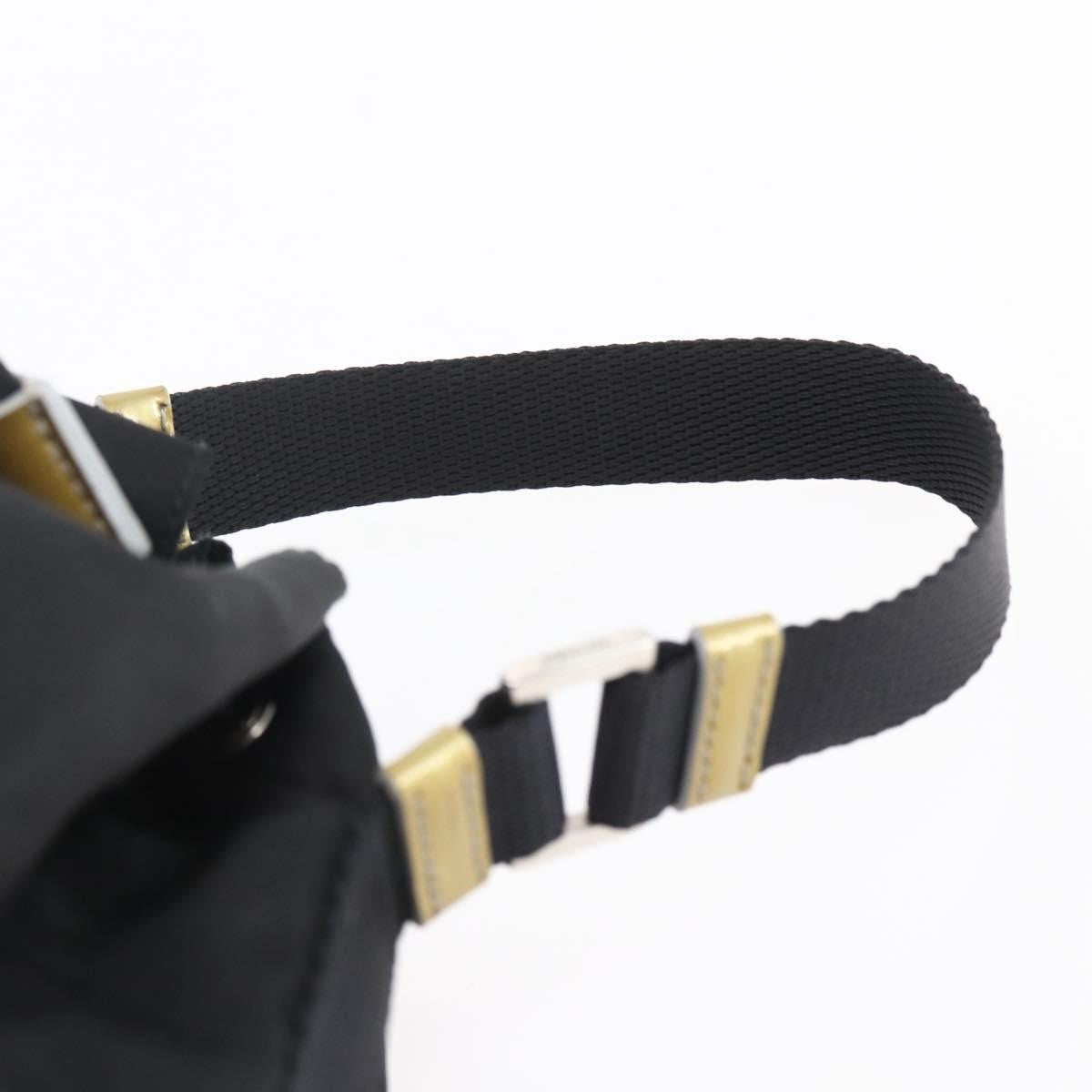 Prada Duet Drawstring Bucket Tessuto Black Nylon Bag (Pre-Owned)