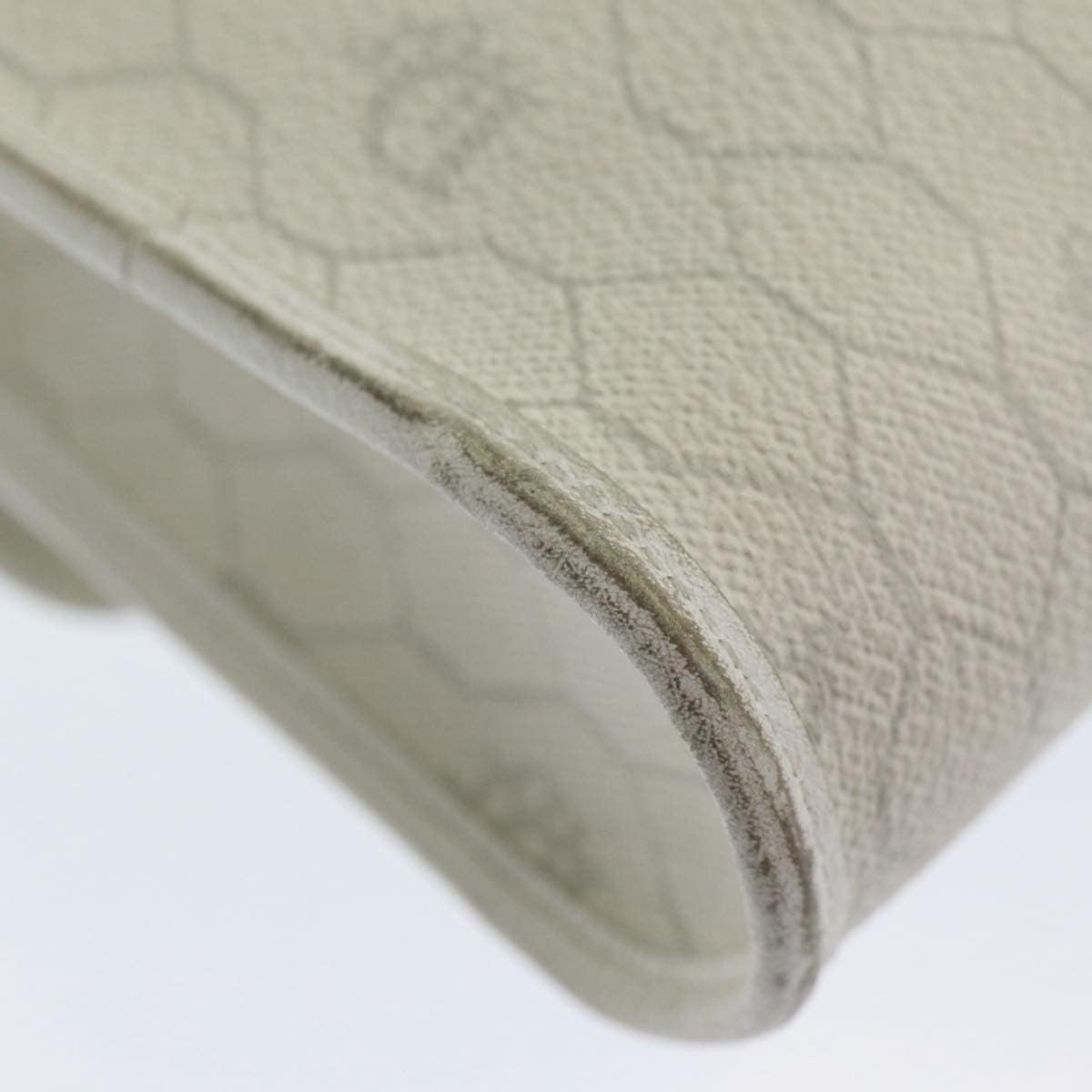 Christian Dior Vintage Honeycomb Canvas White Canvas Shoulder Bag Bag (Pre-Owned)