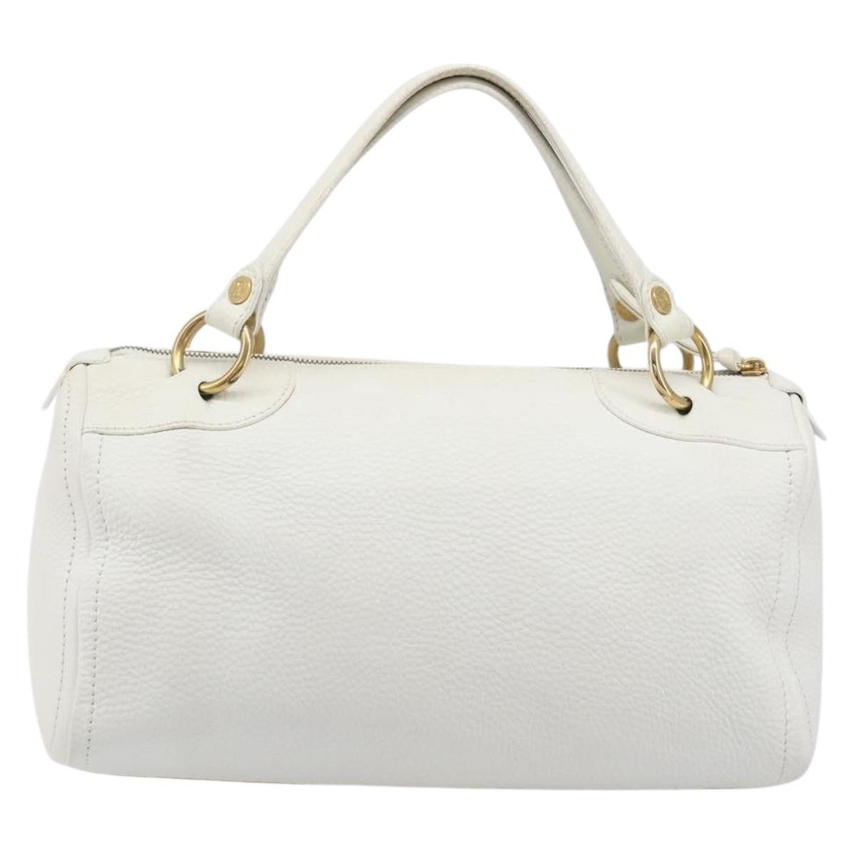 Celine Handbag Leather White Leather Handbag (Pre-Owned)