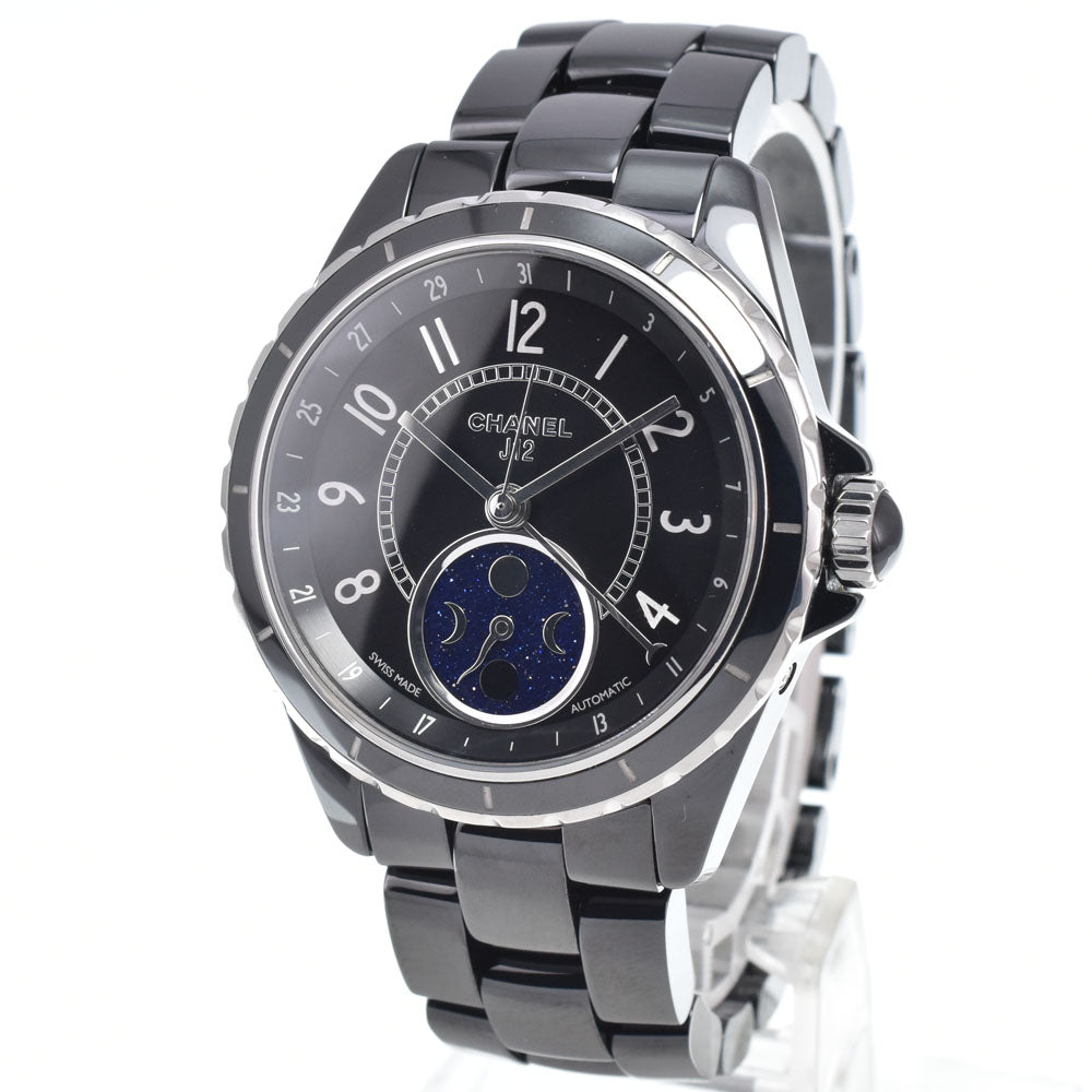 Chanel J12 Moonphase Automatic Ceramic And Stainless Steel Watch (Pre-Owned)