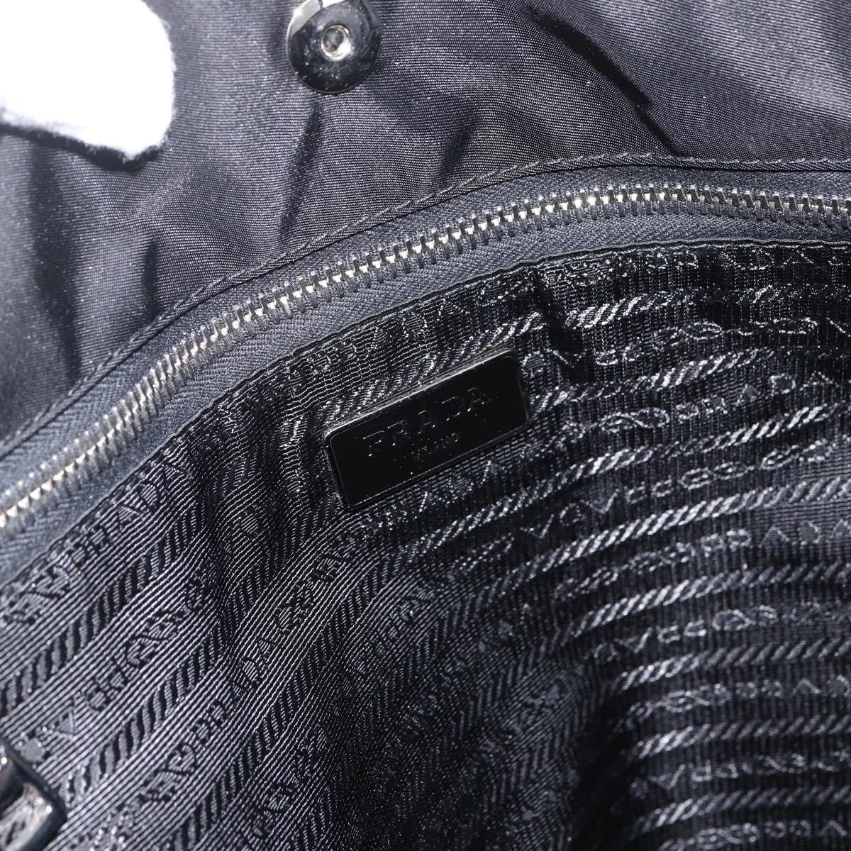 Prada Zip Tote Tessuto Black Nylon Tote Bag Bag (Pre-Owned)