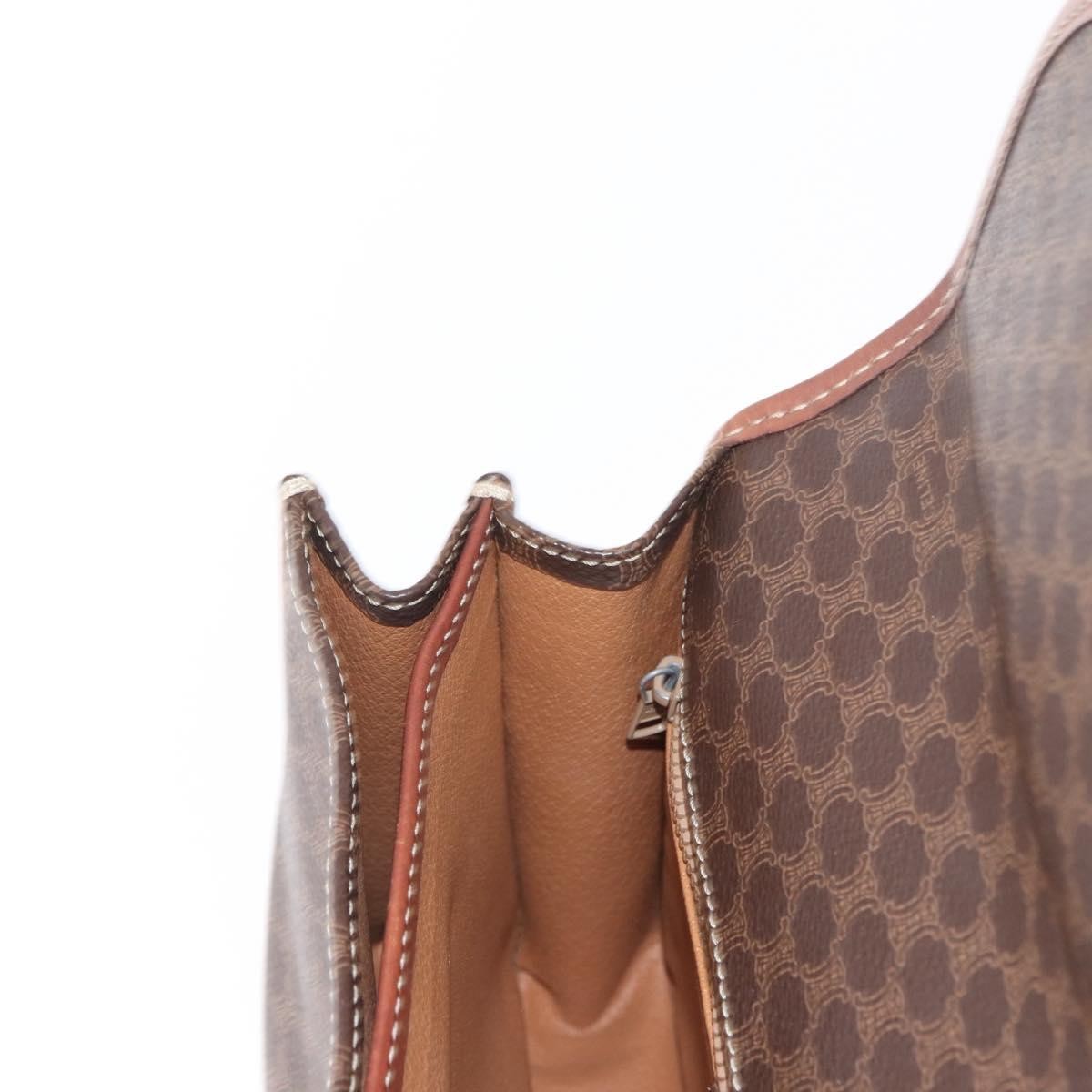 Celine Vintage Macadam Canvas Brown Canvas Shoulder Bag Bag (Pre-Owned)