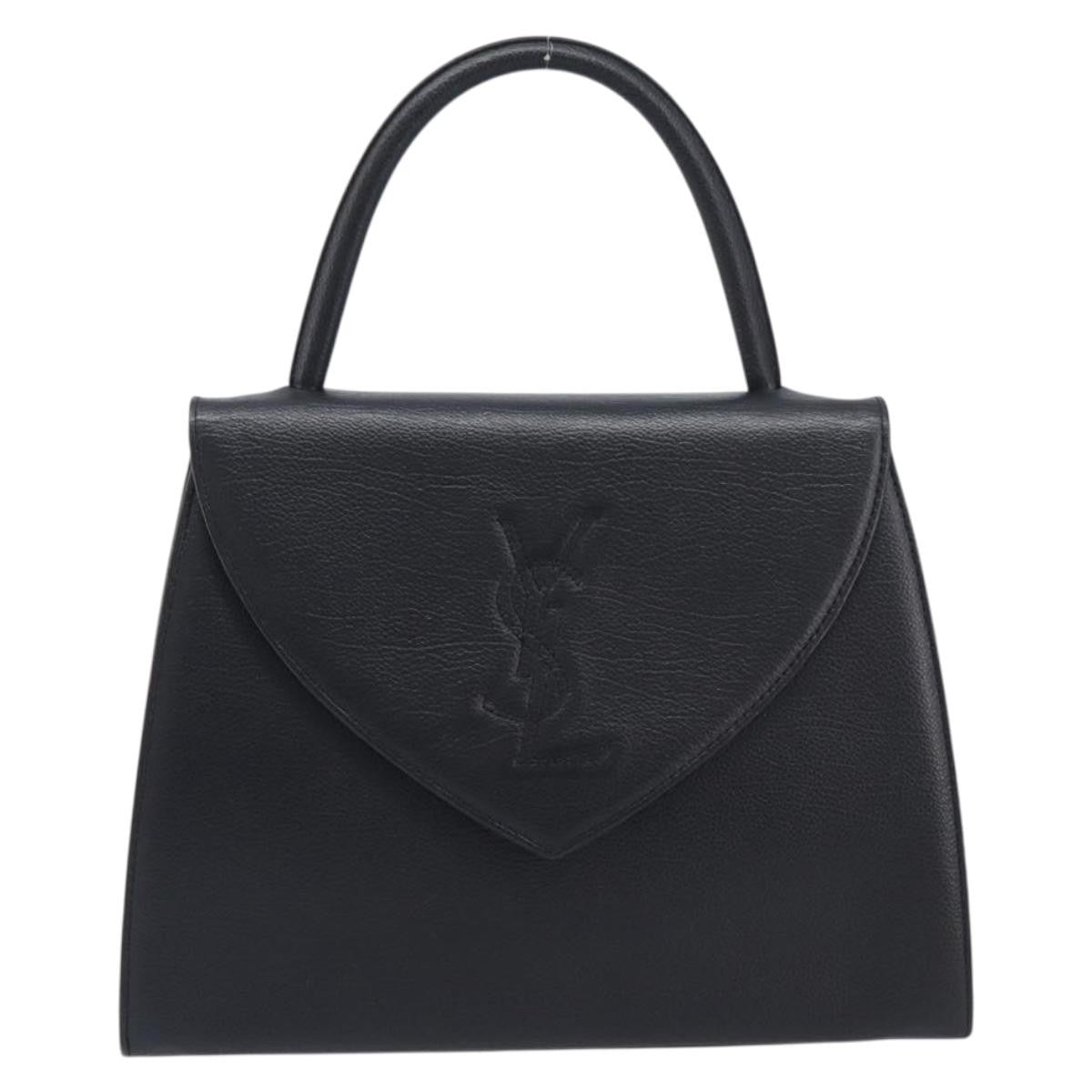 Saint Laurent Handbag Leather Black Leather Handbag (Pre-Owned)