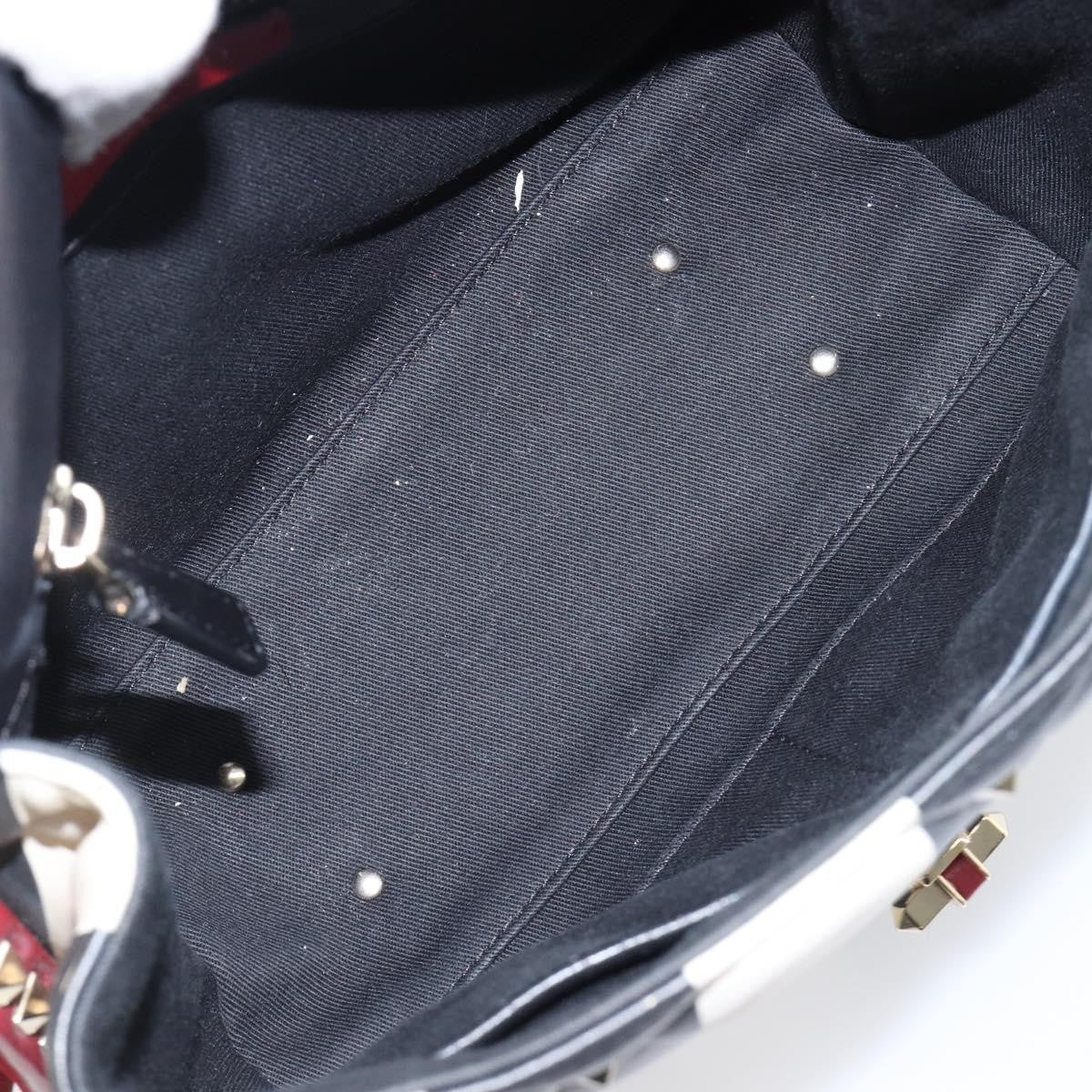 Valentino Garavani Candystud Top Handle Leather Red Leather Handbag (Pre-Owned)