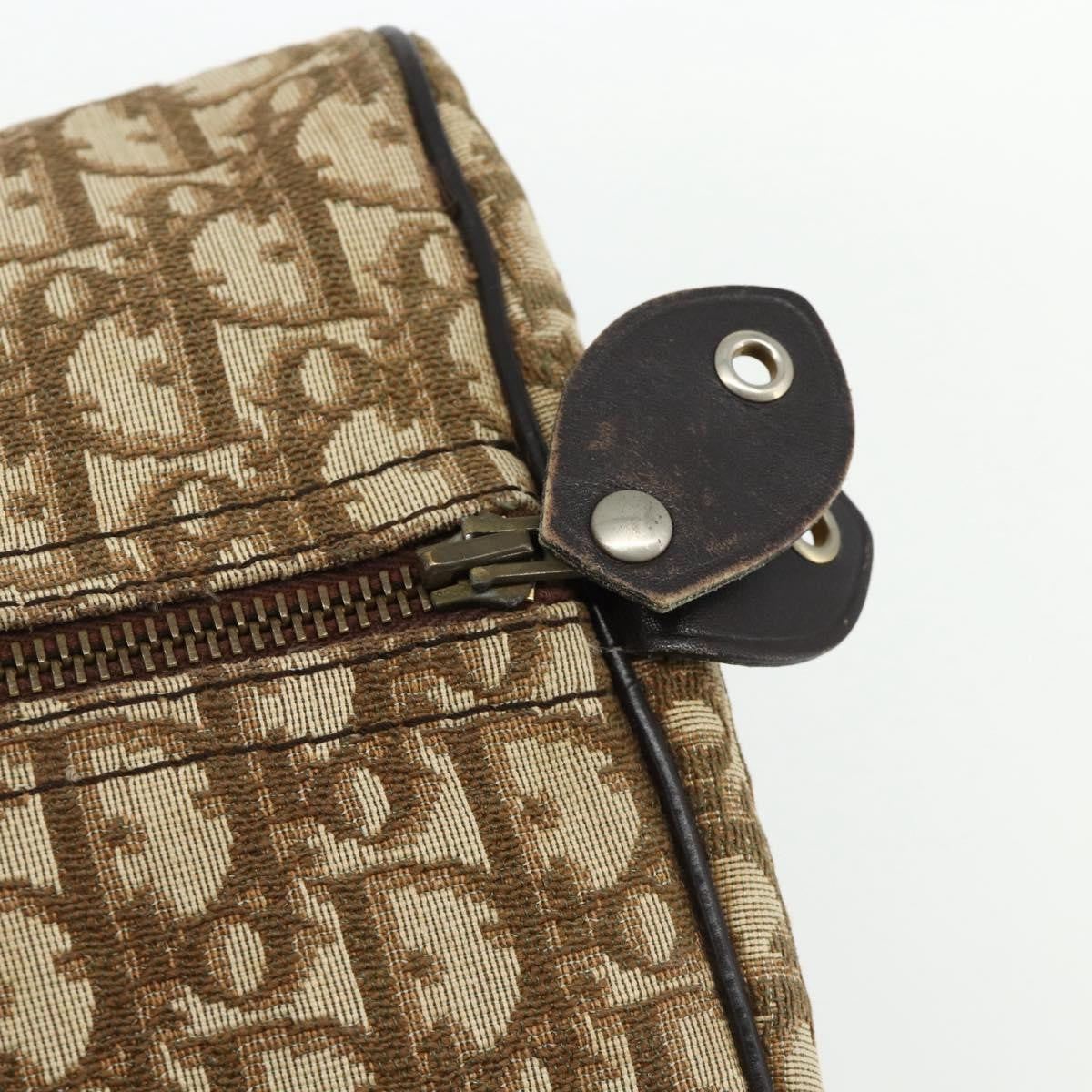 Christian Dior Vintage Trotter Canvas Brown Canvas Handbag (Pre-Owned)
