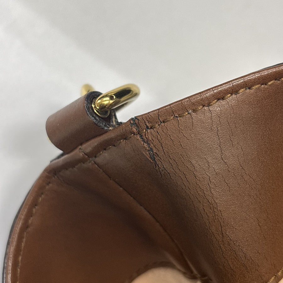 Gucci Convertible Soft Gg Coated Canvas With Leather Brown Canvas Tote Bag Bag (Pre-Owned)