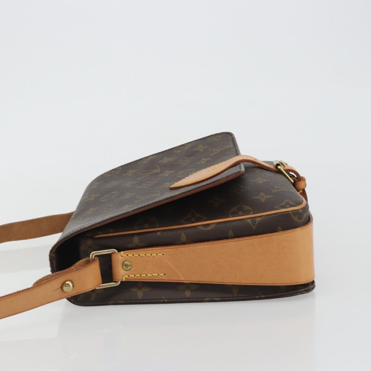 Louis Vuitton Cartouchiere Monogram Canvas Brown Canvas Shoulder Bag Bag (Pre-Owned)
