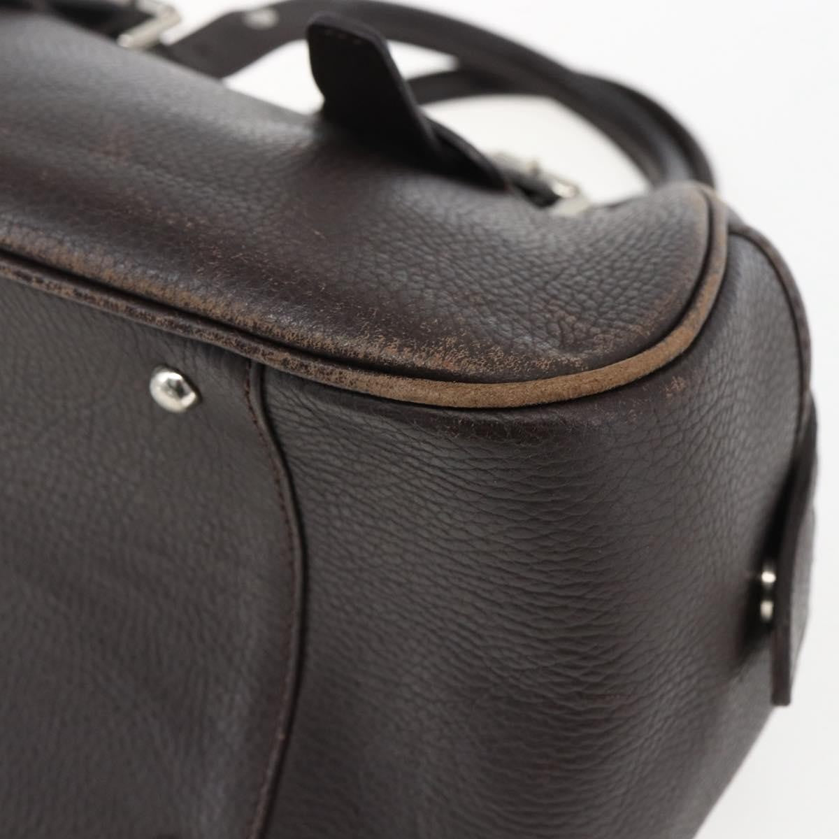 Burberry Vintage Leather Brown Leather Handbag (Pre-Owned)