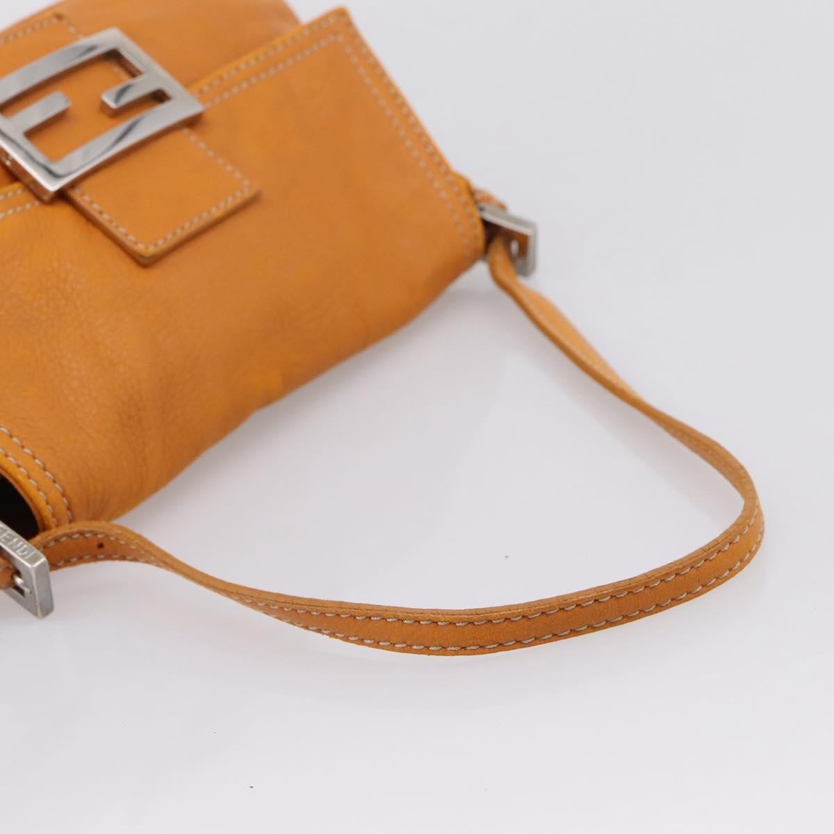 Fendi Selleria Baguette Leather Brown Leather Handbag (Pre-Owned)