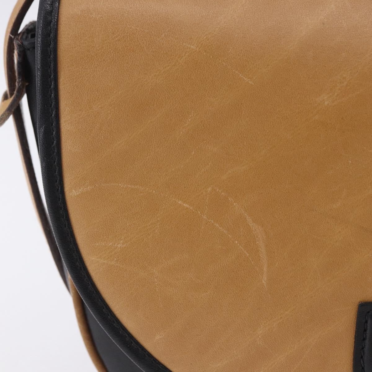 Celine Flap Shoulder Leather Beige Leather Shoulder Bag Bag (Pre-Owned)