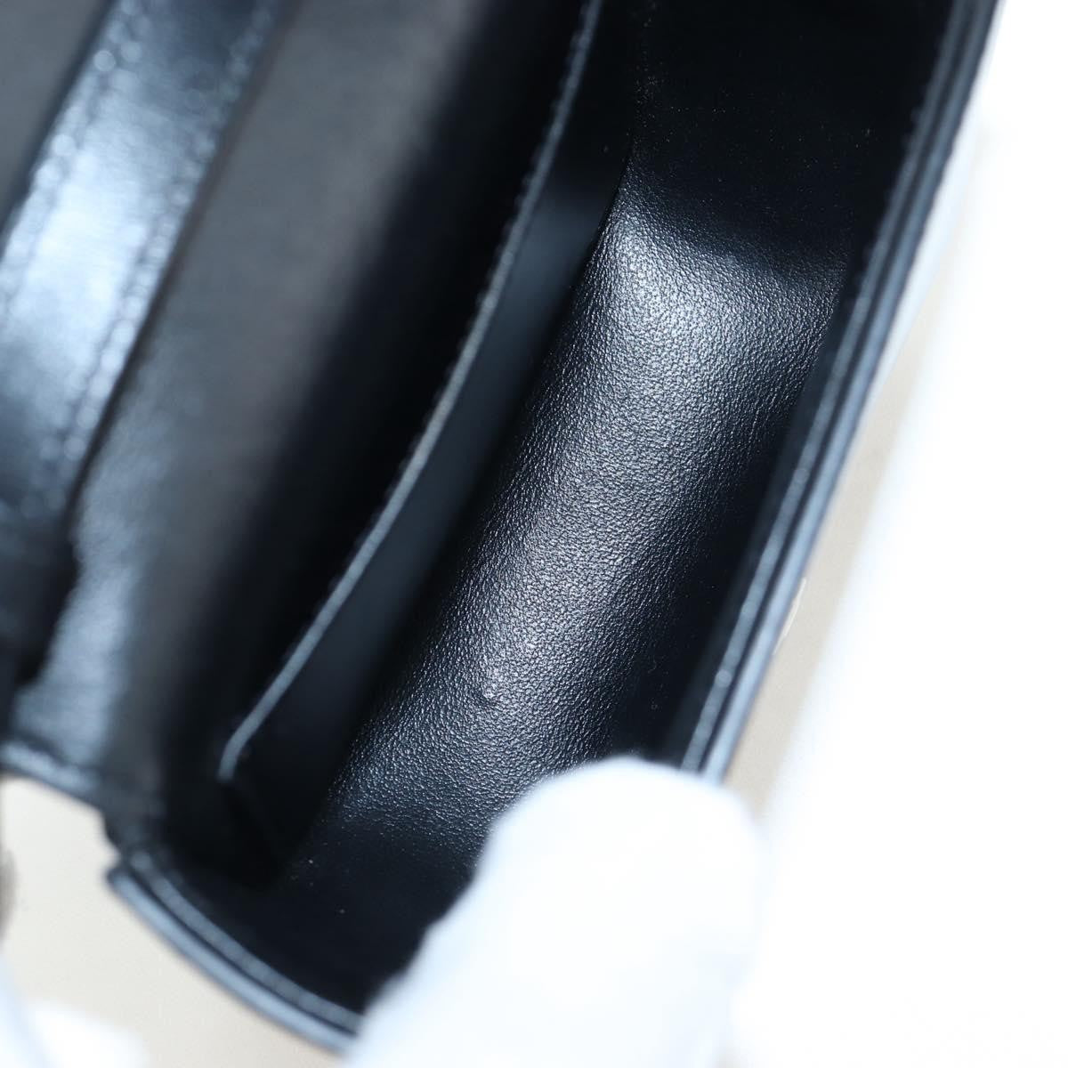 Celine Triomphe Smooth Calfskin Black Leather Shoulder Bag Bag (Pre-Owned)
