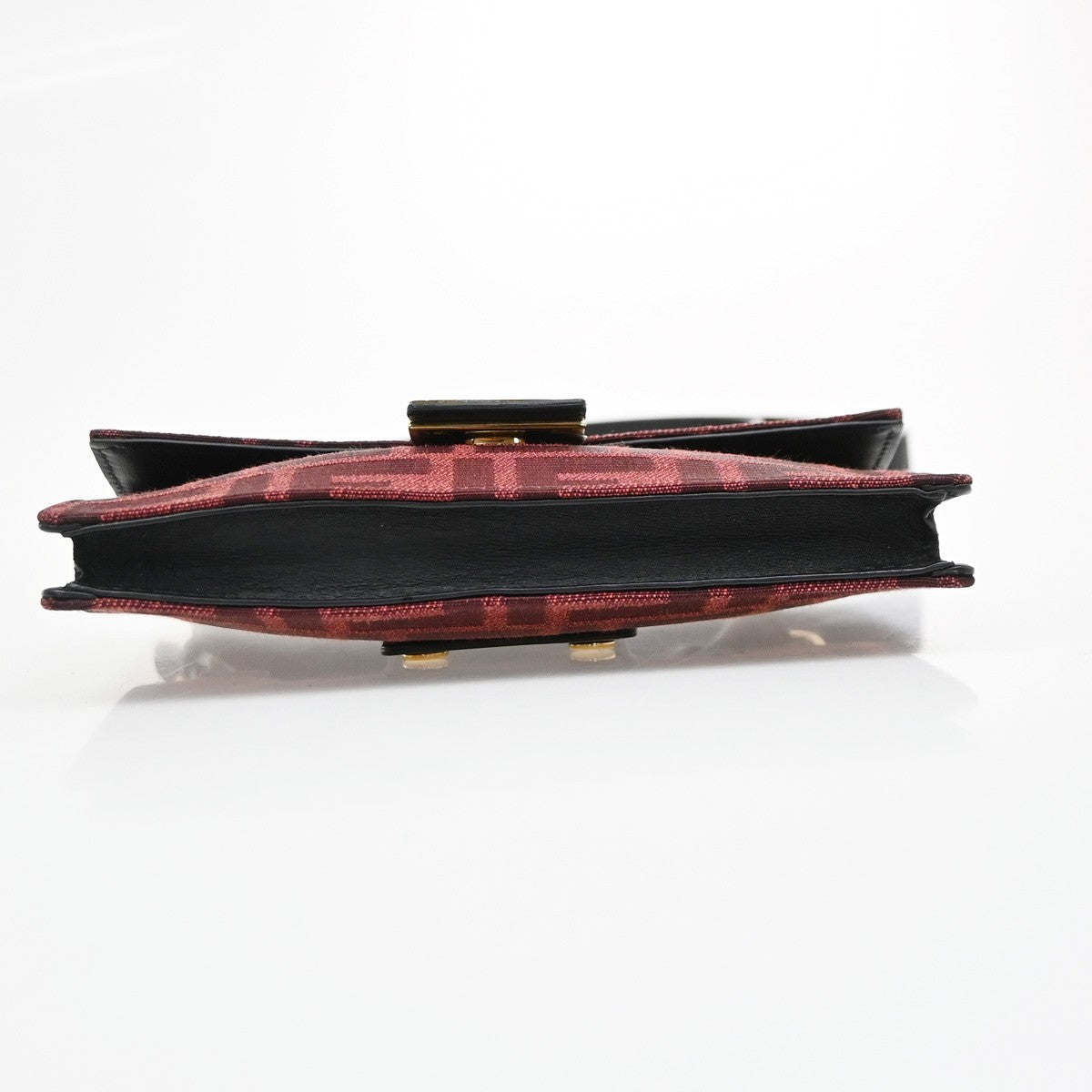 Fendi Baguette Convertible Pouch Zucca Canvas Burgundy Canvas Clutche & Pouche Bag (Pre-Owned)