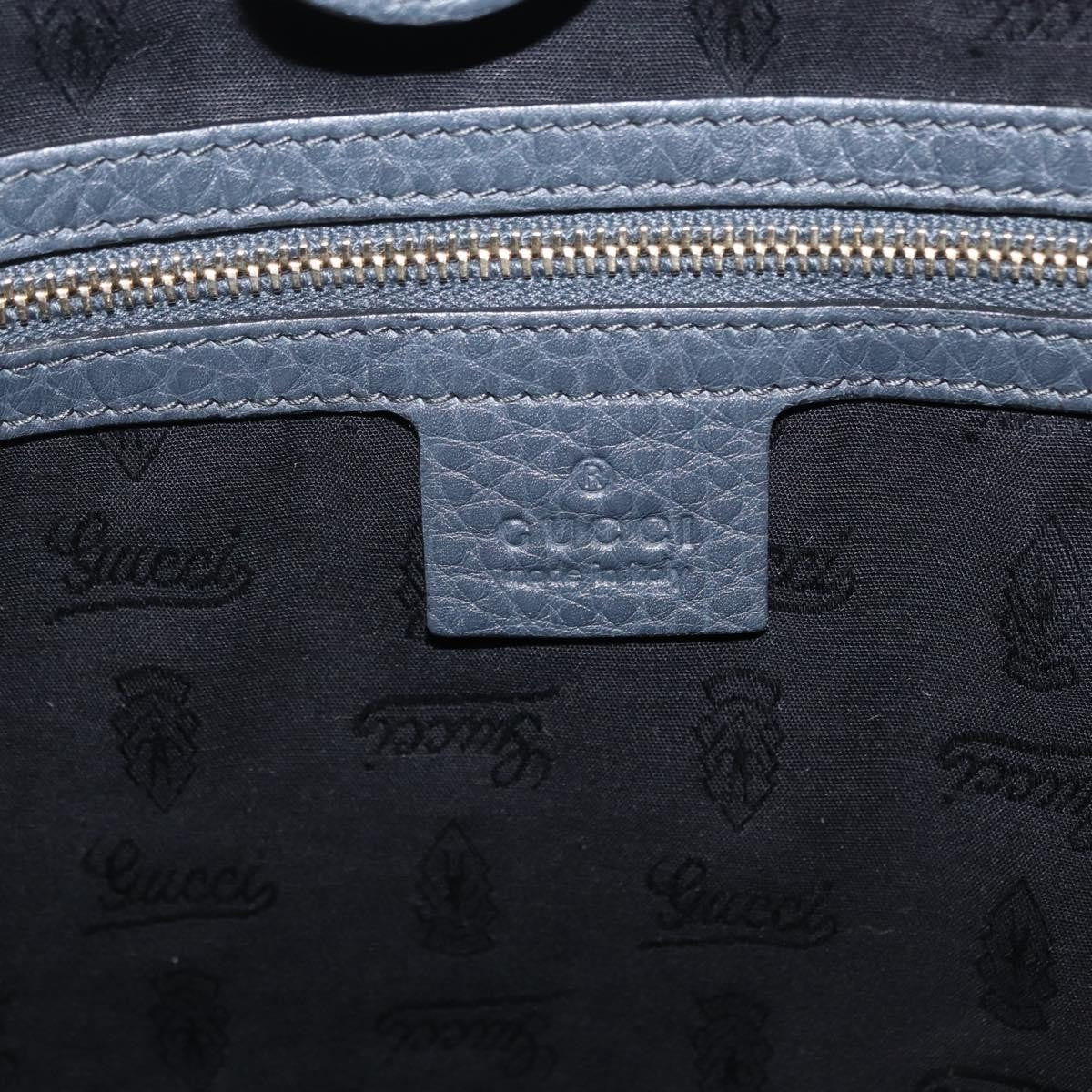 Gucci Heritage Web Hobo Leather Gray Leather Shoulder Bag Bag (Pre-Owned)