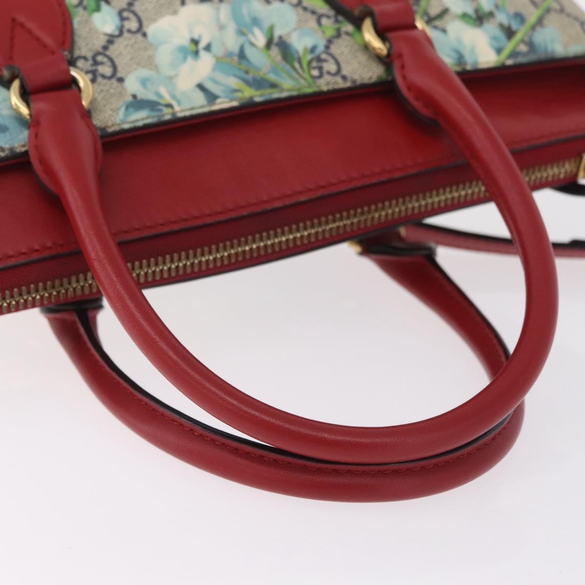 Gucci Linea A Convertible Blooms Print Gg Coated Canvas Navy Canvas Tote Bag Bag (Pre-Owned)