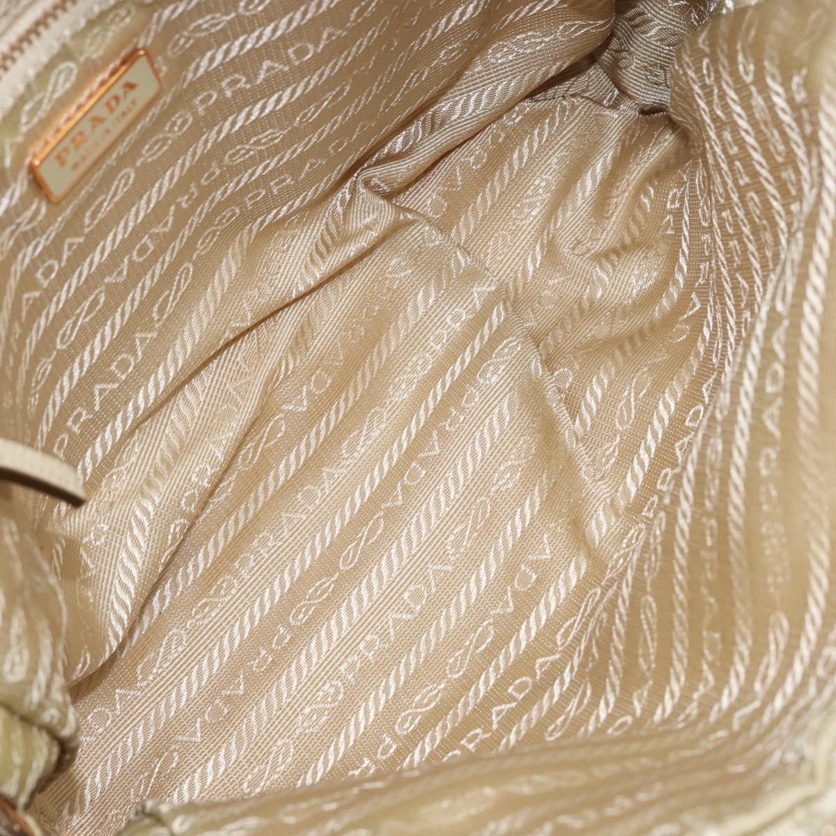 Prada Vintage Tessuto Beige Nylon Handbag (Pre-Owned)