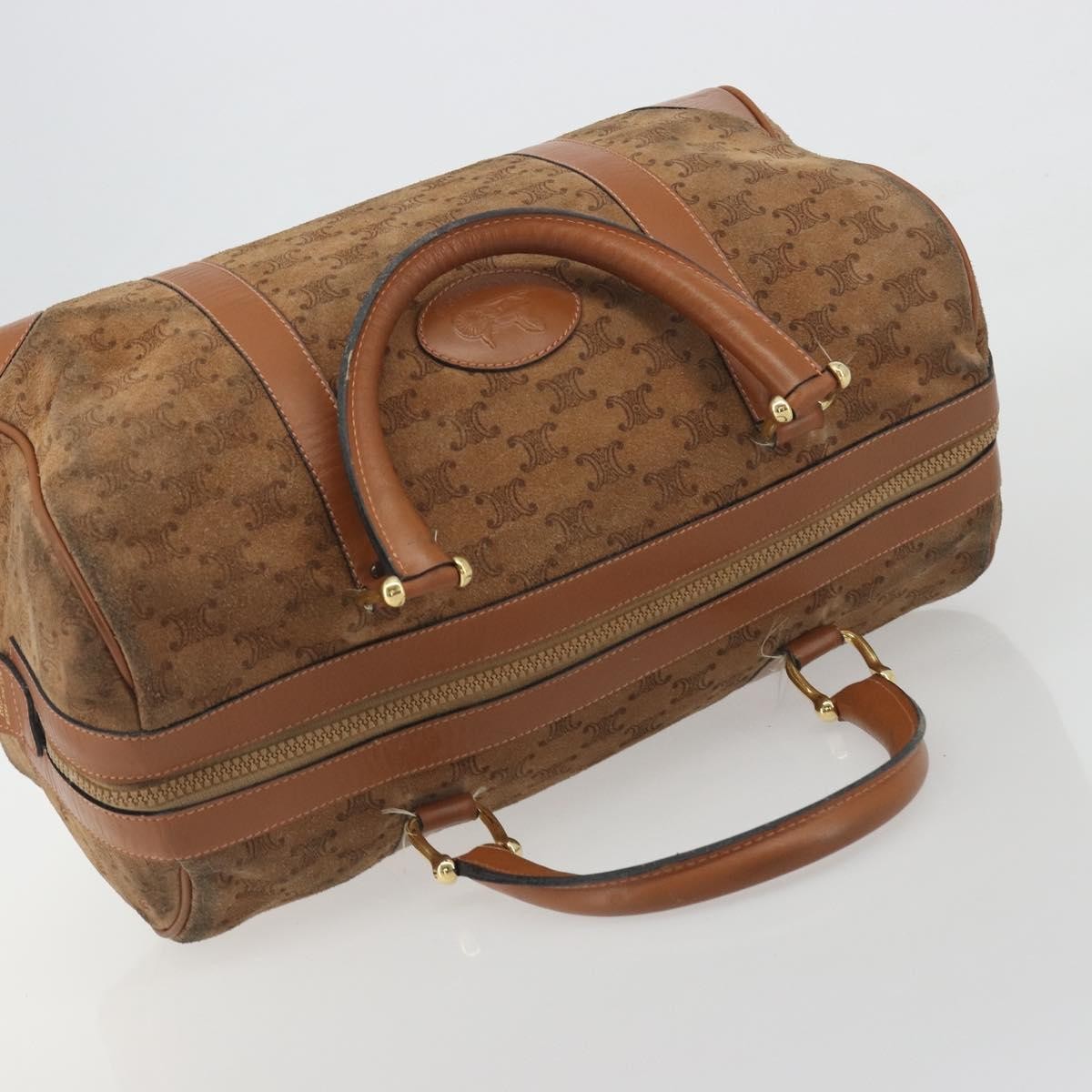 Celine Macadam Suede Brown Suede Tote Bag Bag (Pre-Owned)