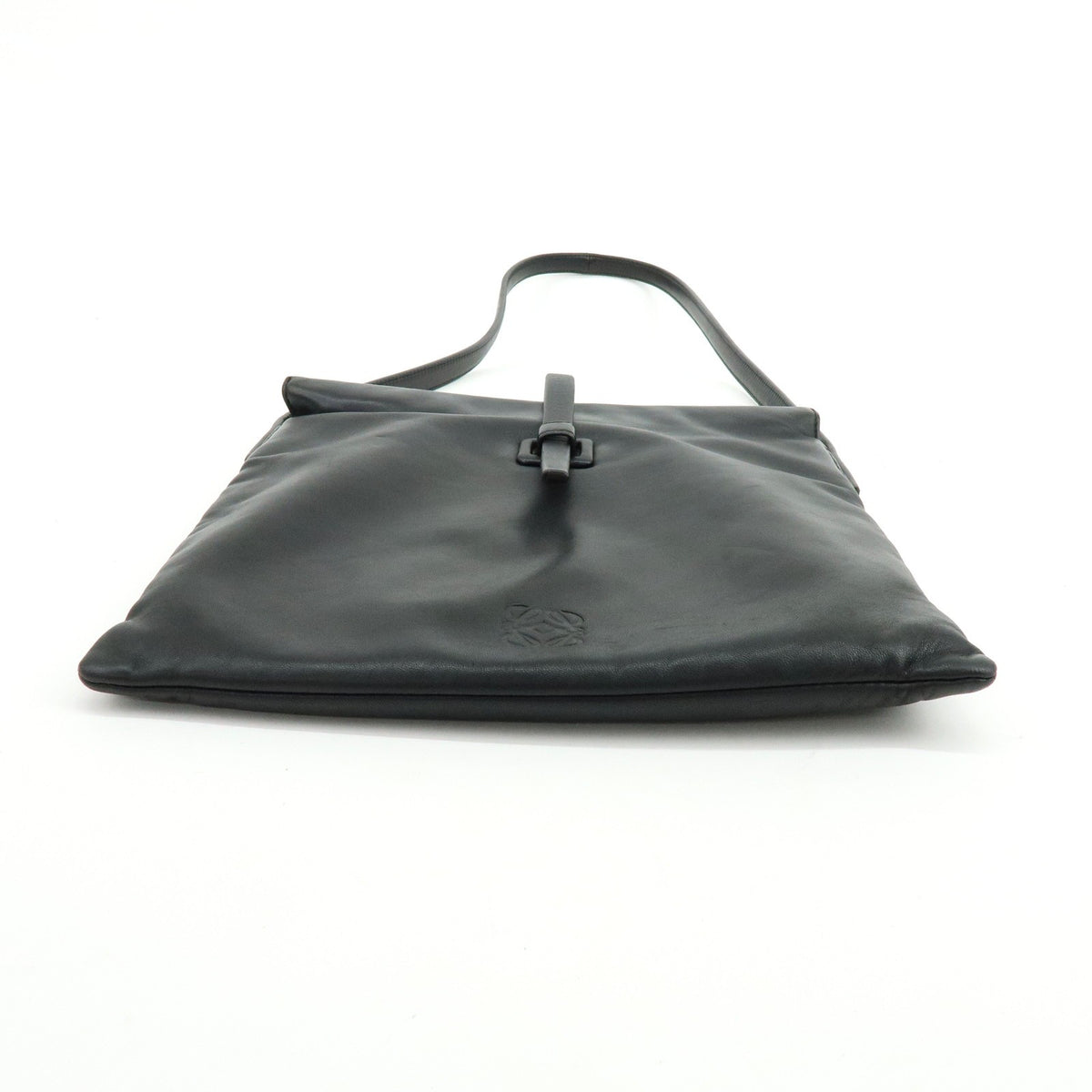 Loewe Vintage Anagram Leather Black Leather Handbag (Pre-Owned)