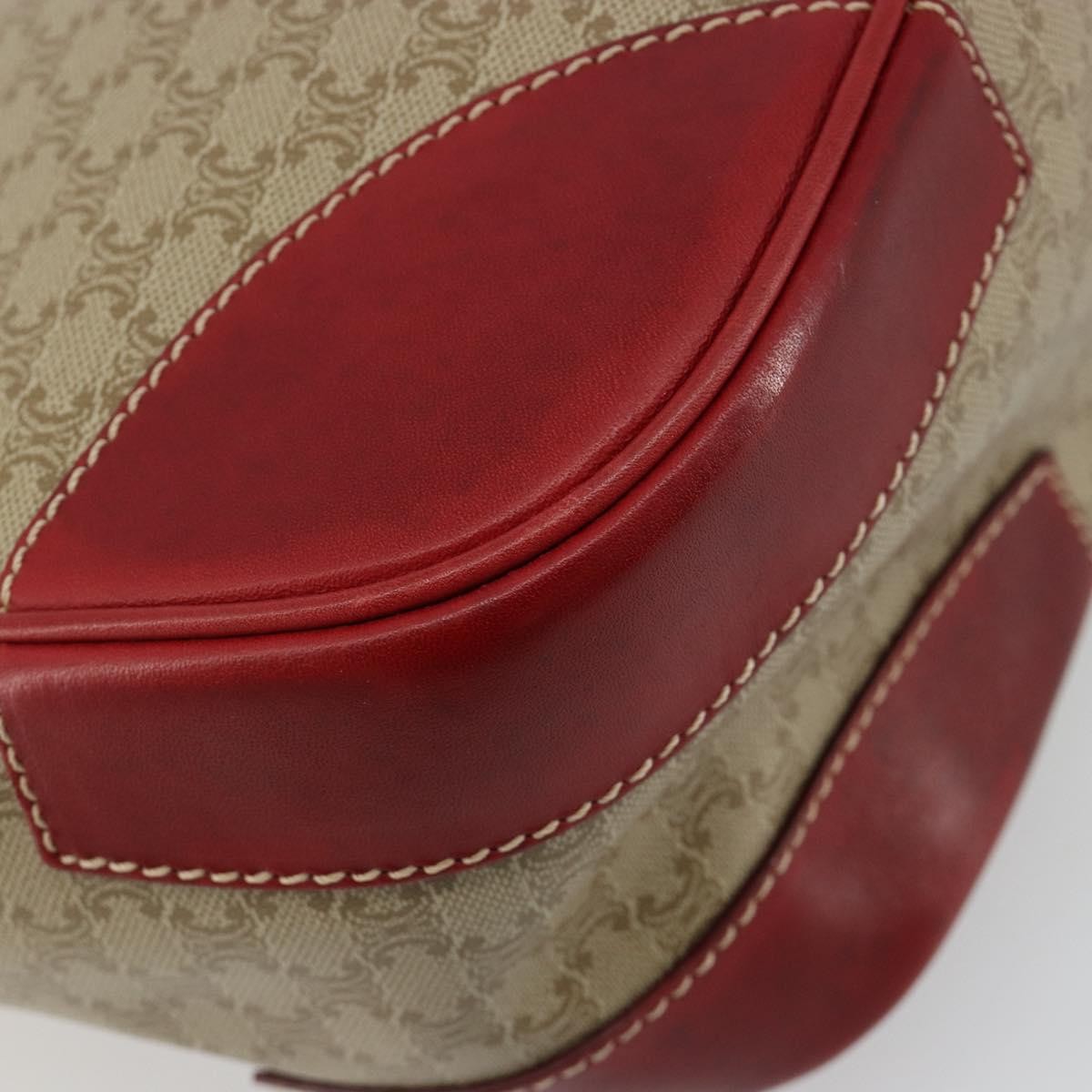 Celine Macadam Shoulder Pvc Leather Beige Canvas Shoulder Bag Bag (Pre-Owned)