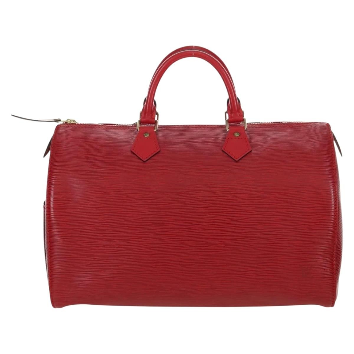 Louis Vuitton Speedy Epi Leather Red Leather Handbag (Pre-Owned)