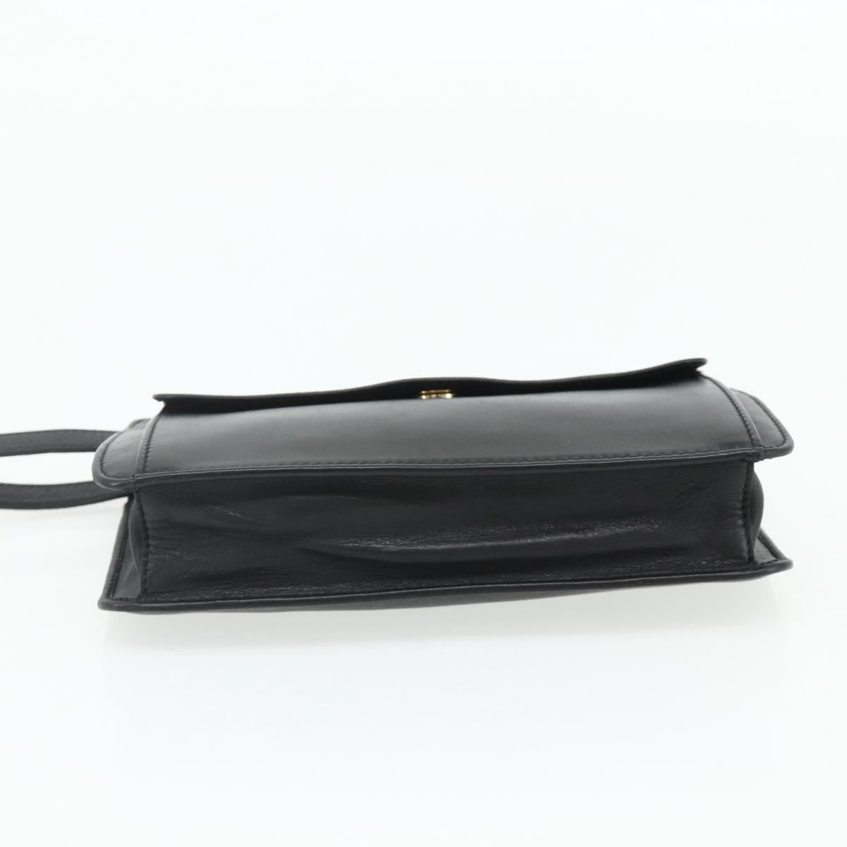 Celine Zip Clutch Leather Black Leather Clutche & Pouche Bag (Pre-Owned)