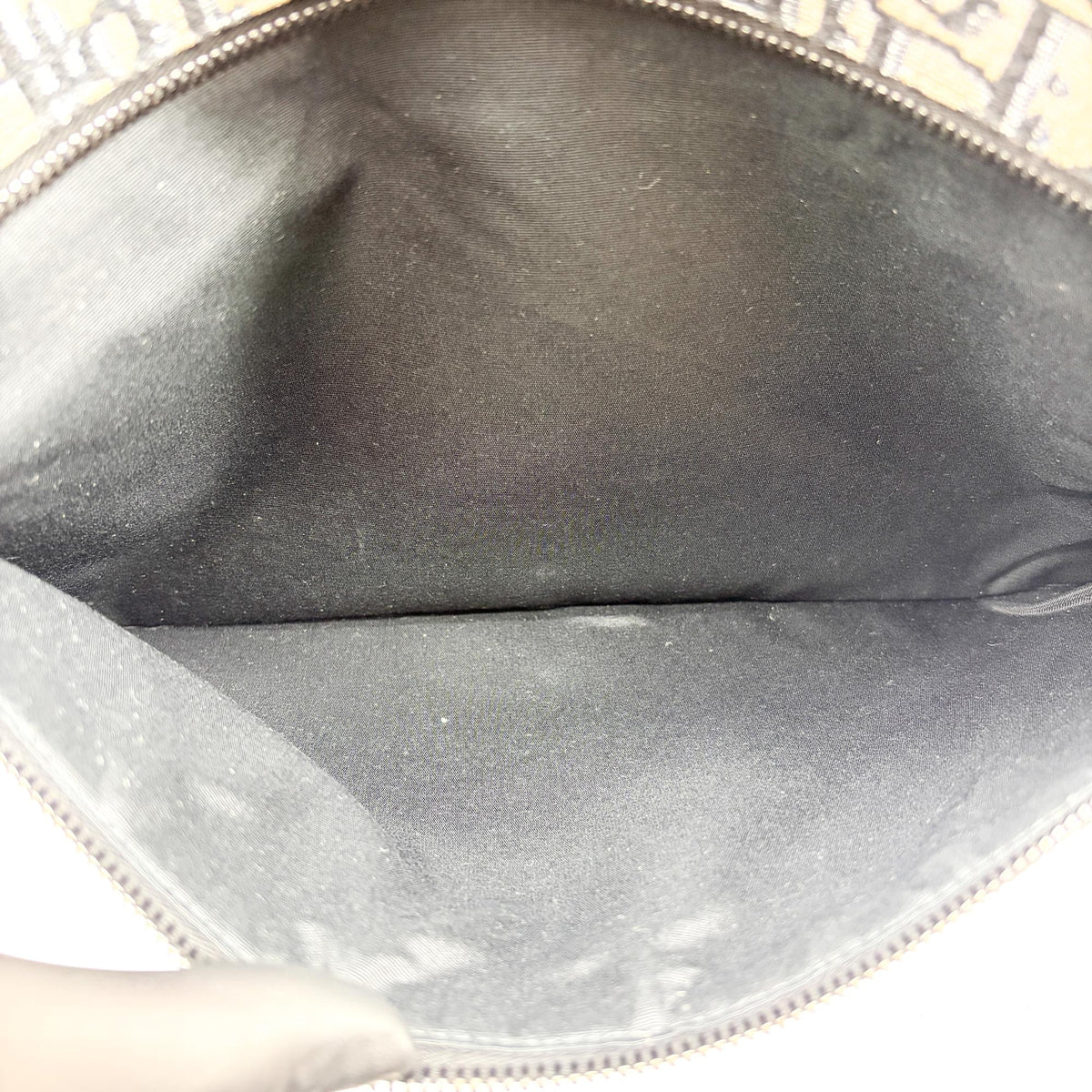 Christian Dior A4 Zip Oblique Canvas Beige Canvas Clutche & Pouche Bag (Pre-Owned)