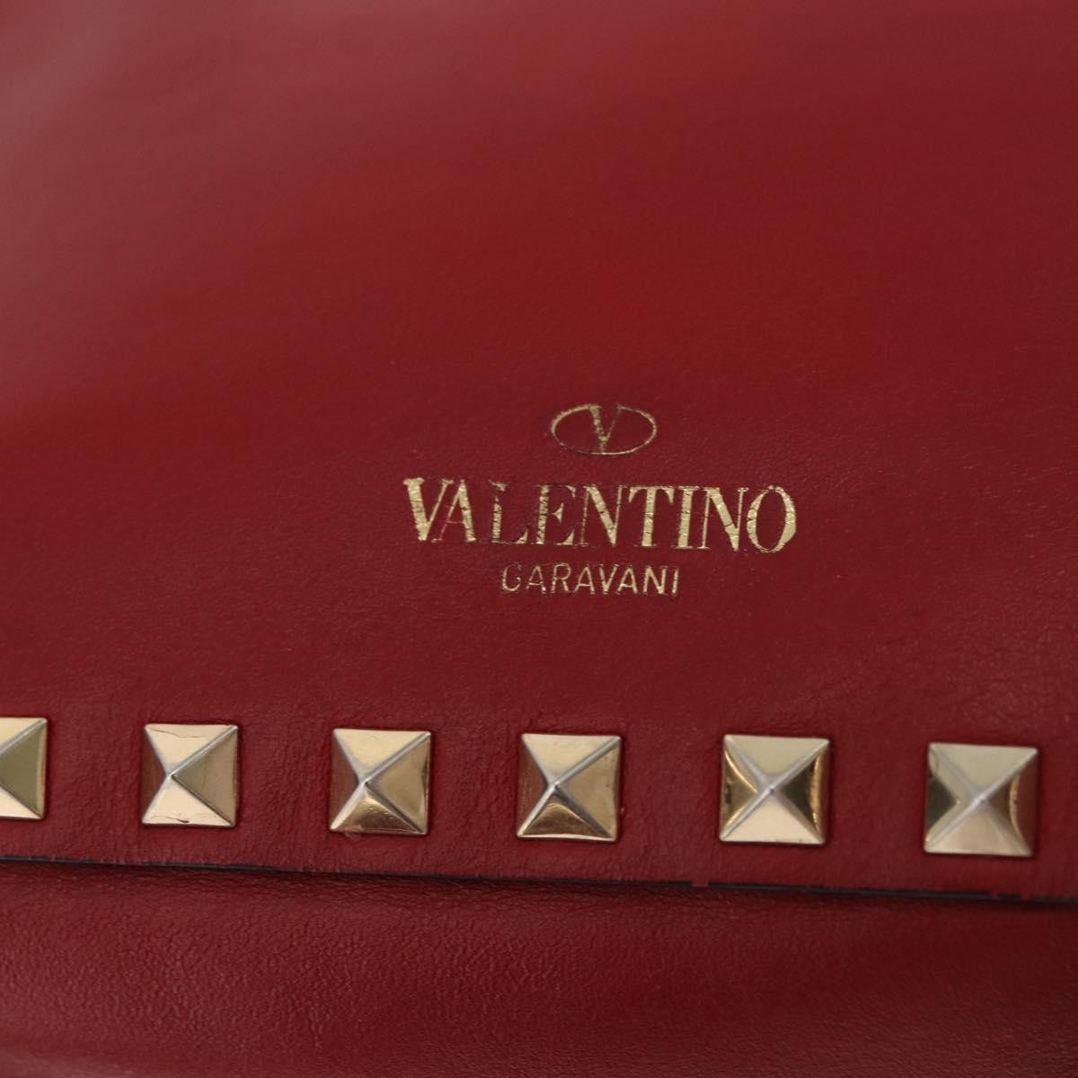 Valentino Garavani Rockstud Camera Leather Red Leather Shoulder Bag Bag (Pre-Owned)