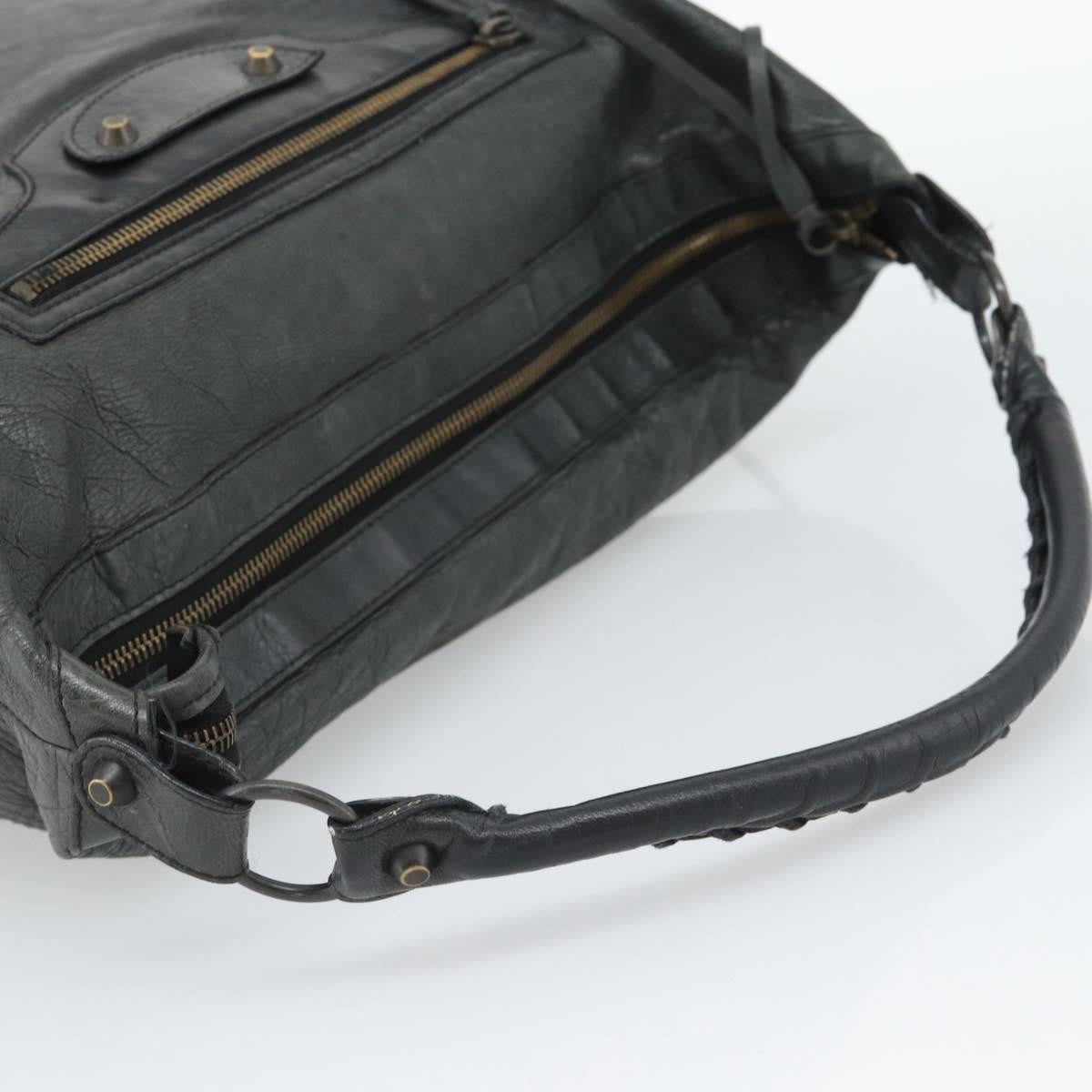 Balenciaga Giant Studs Day Hobo Leather Green Leather Shoulder Bag Bag (Pre-Owned)