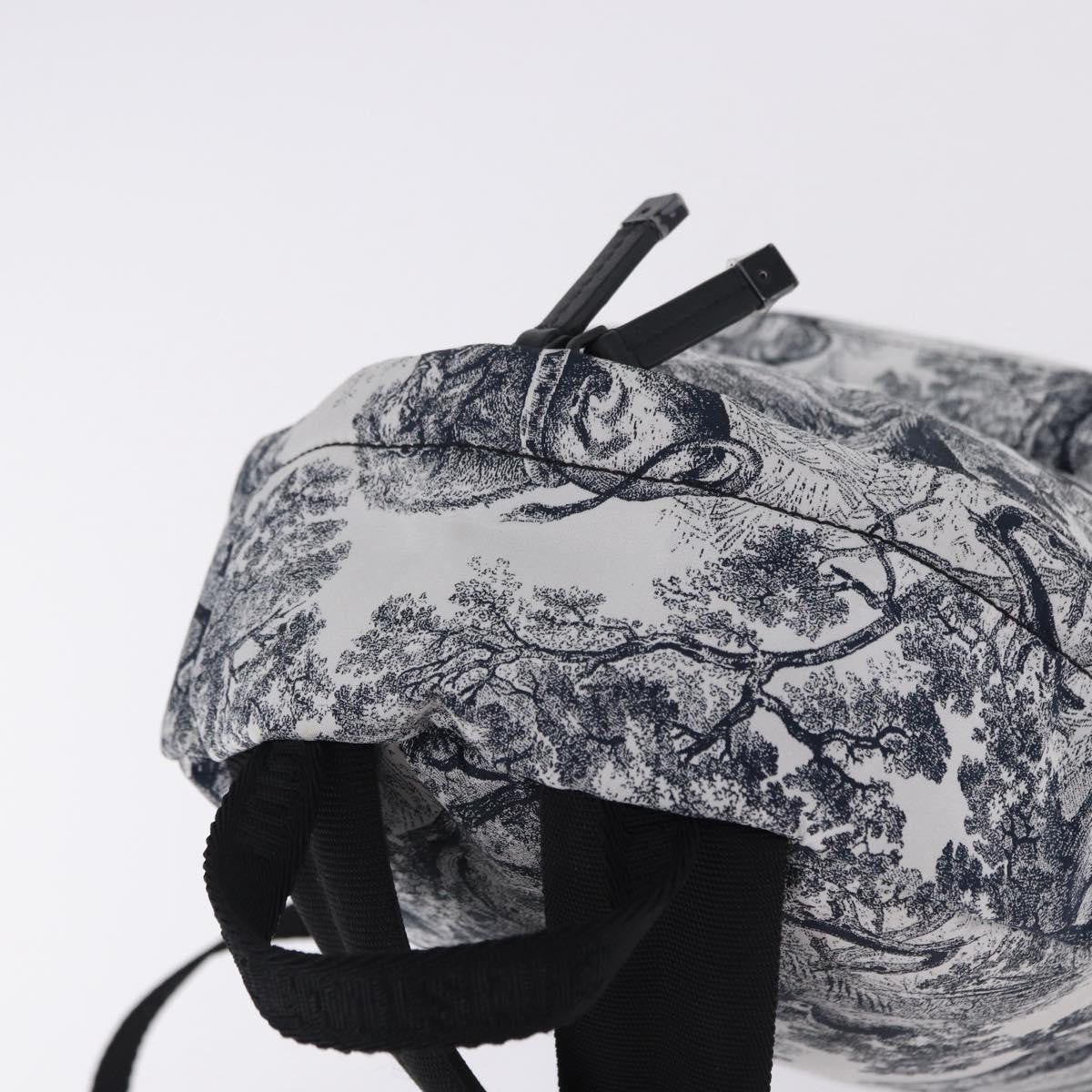 Christian Dior Toile De Jouy Travel Technical Fabric Navy Nylon Backpack Bag (Pre-Owned)
