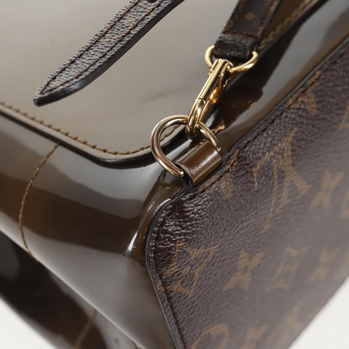 Louis Vuitton Hot Springs Vernis With Monogram Canvas Brown Canvas Backpack Bag (Pre-Owned)
