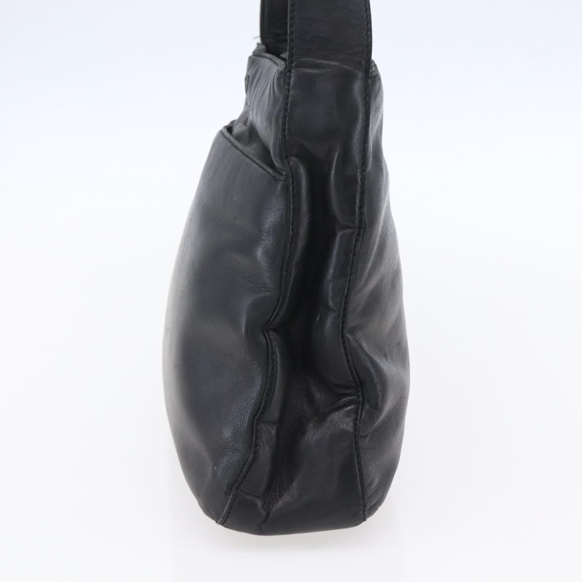 Loewe Anagram Leather Black Leather Shoulder Bag Bag (Pre-Owned)