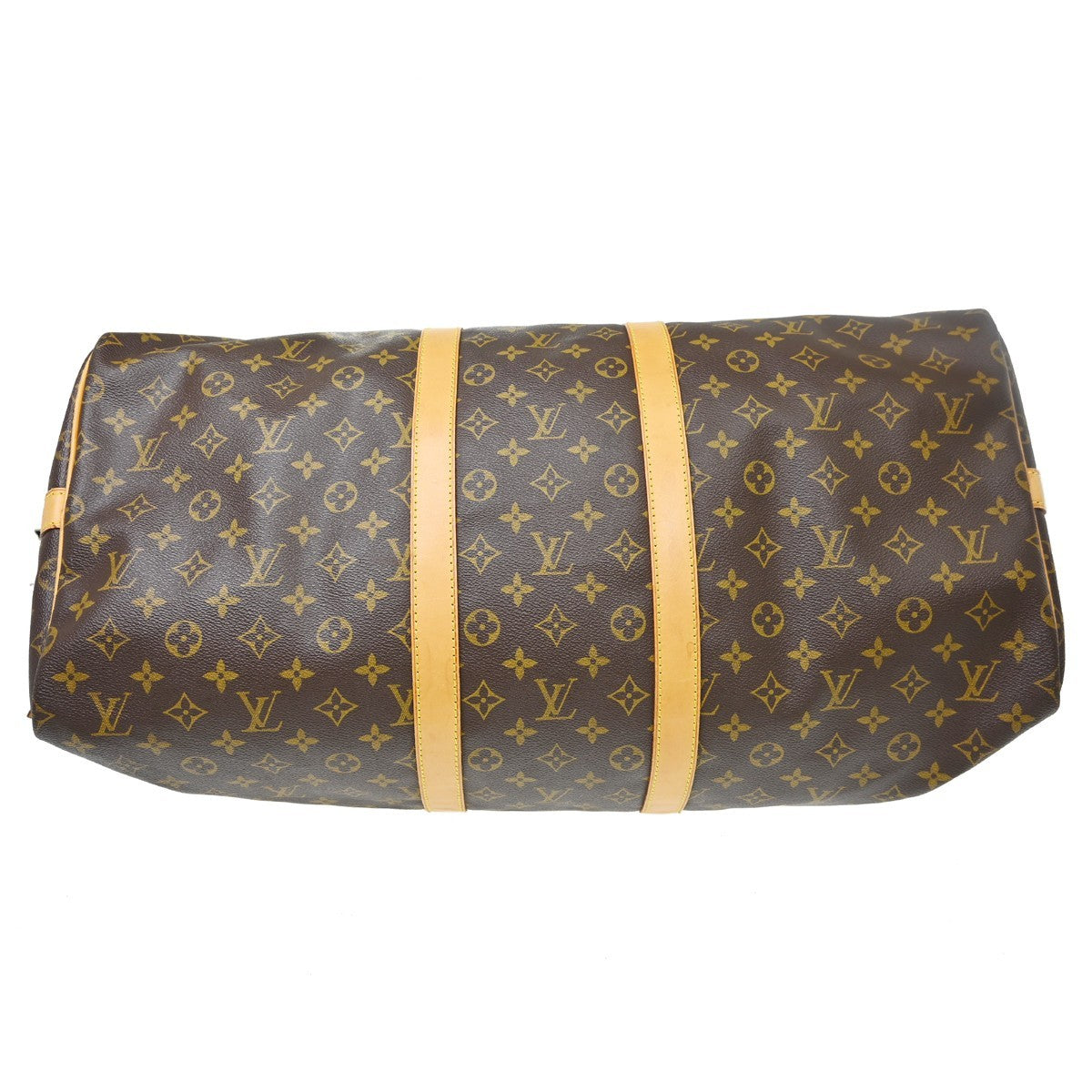 Louis Vuitton Keepall Bandouliere Monogram Canvas Brown Canvas Travel Bag Bag (Pre-Owned)
