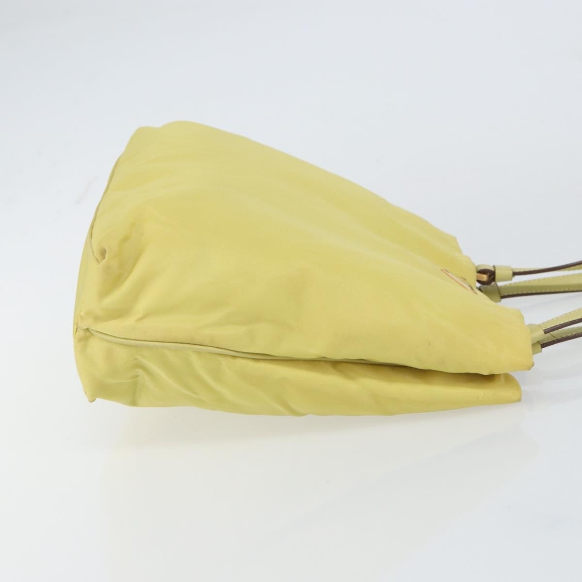 Prada Vintage Tote Nylon Yellow Nylon Tote Bag Bag (Pre-Owned)