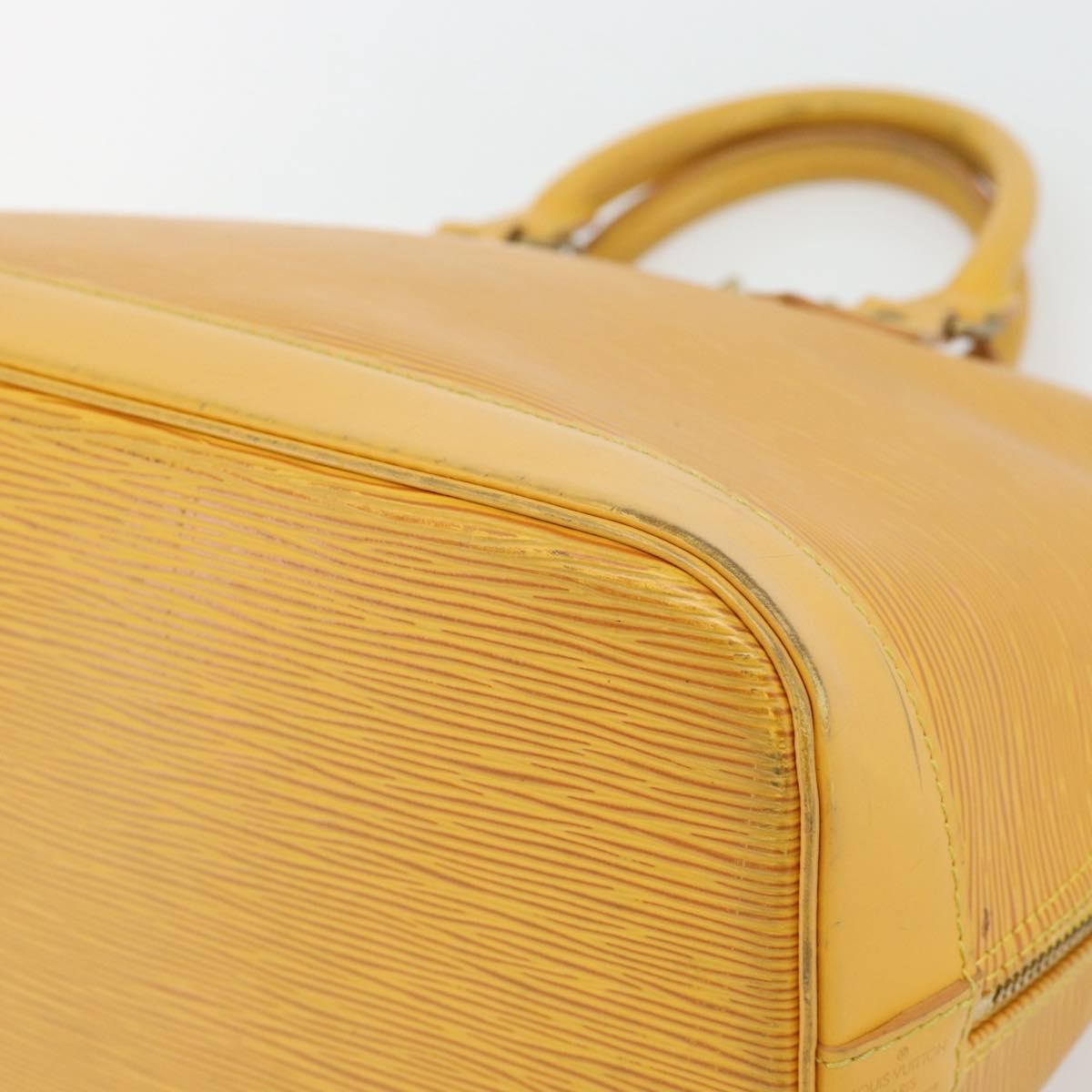 Louis Vuitton Alma Epi Leather Yellow Leather Handbag (Pre-Owned)