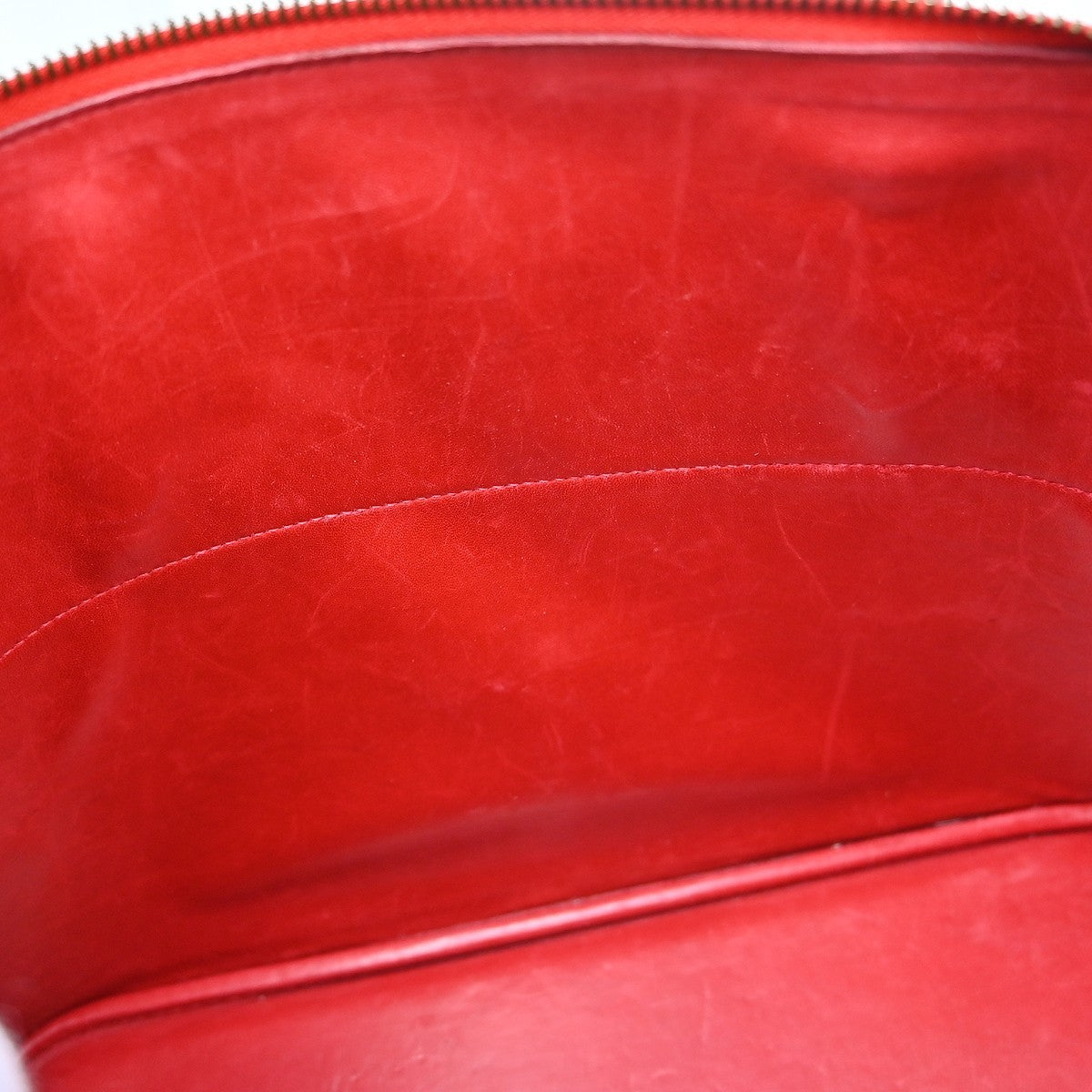 Hermes Bolide Courchevel Red Leather Handbag (Pre-Owned)