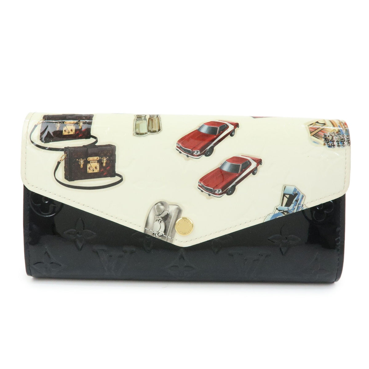 Louis Vuitton Sarah Wallet Nm Limited Edition Stickers Monogram Vernis Multicolour Patent_Leather Wallets Accessory (Pre-Owned)