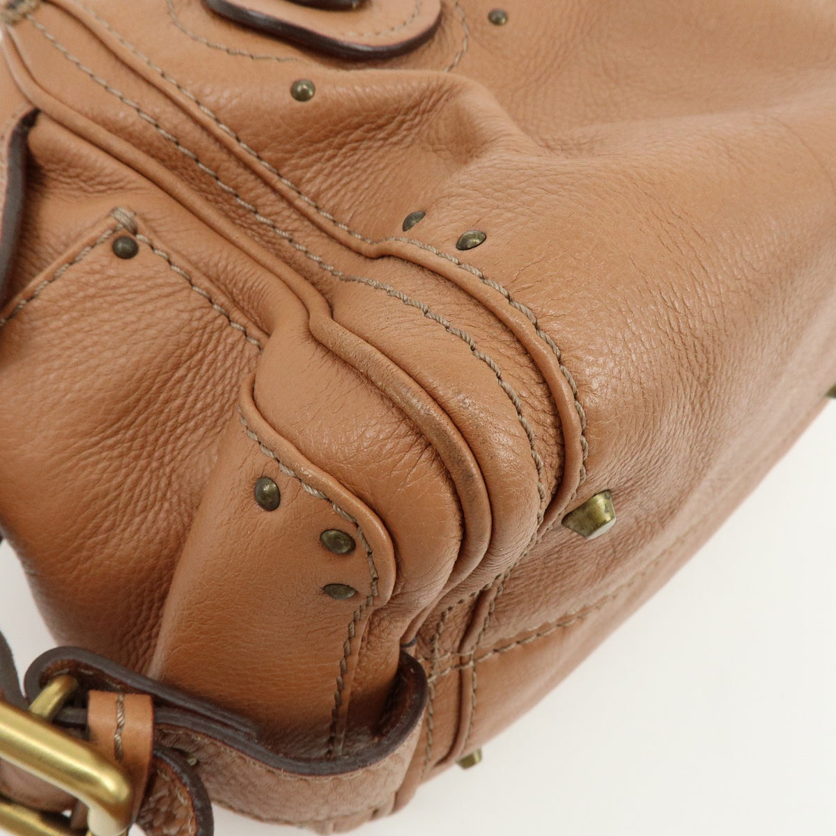 Chloe Paddington Leather Brown Leather Tote Bag Bag (Pre-Owned)