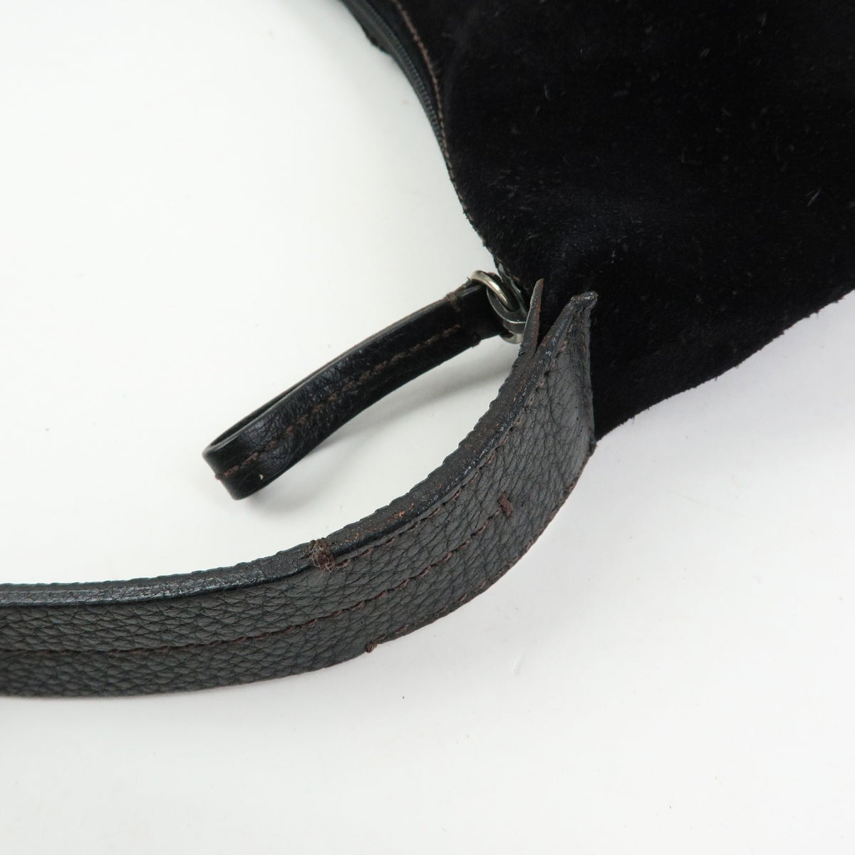 Miu Miu Shoulder Suede Black Suede Shoulder Bag Bag (Pre-Owned)