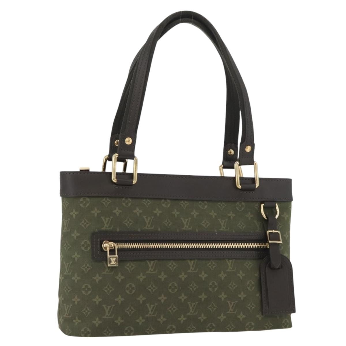 Louis Vuitton Lucille Mini Lin Khaki Canvas Handbag (Pre-Owned)