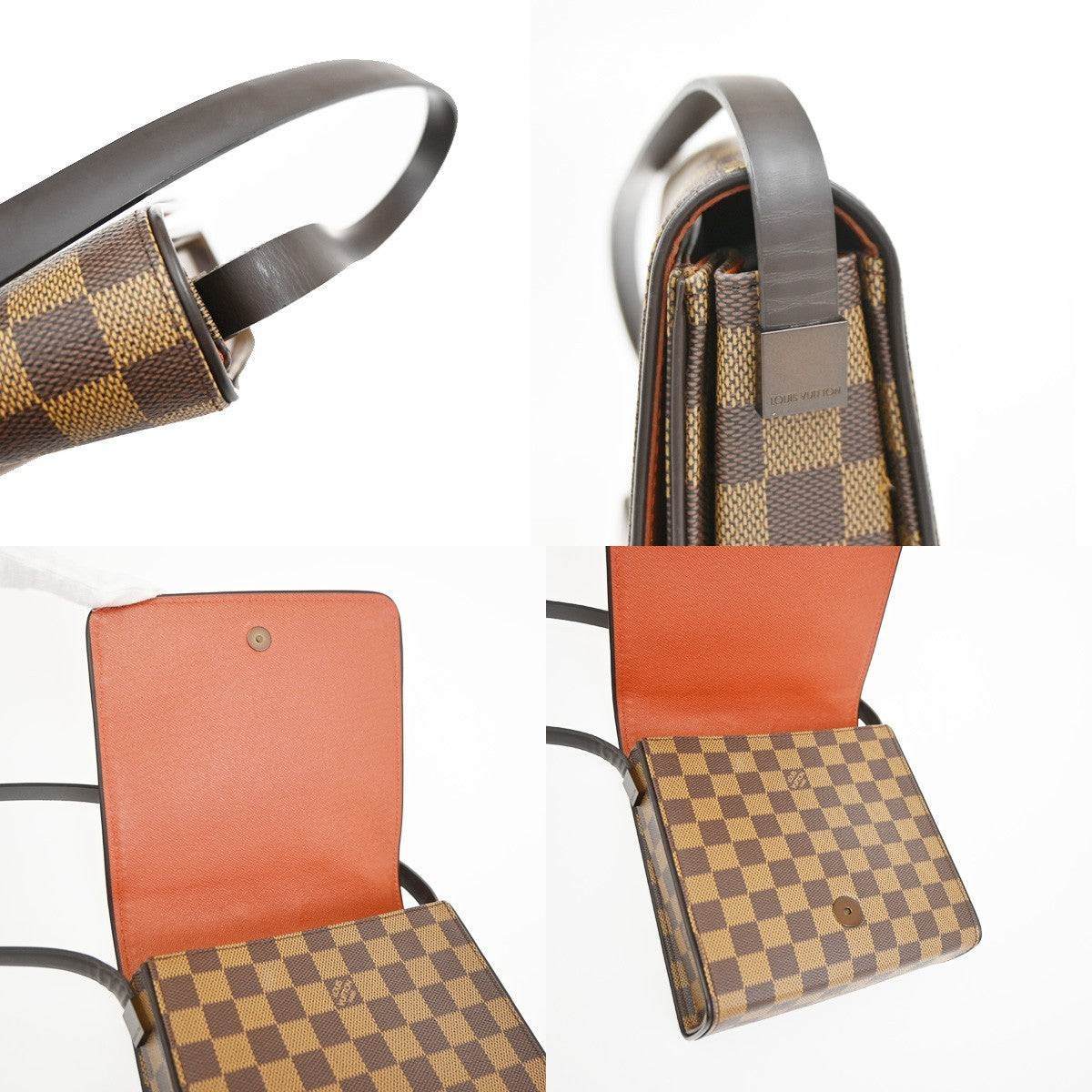 Louis Vuitton Tribeca Carre Damier Ebene Brown Canvas Shoulder Bag Bag (Pre-Owned)