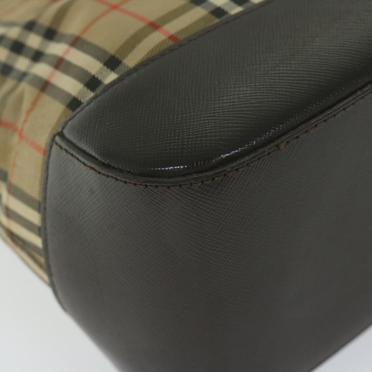 Burberry Nova Check Nova Check Canvas And Leather Beige Canvas Handbag (Pre-Owned)